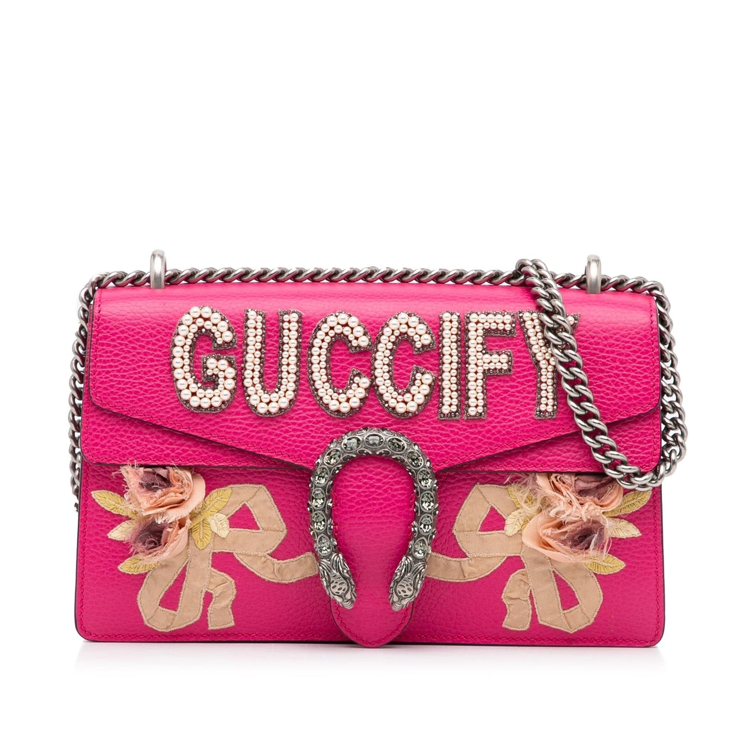 Gucci Guccify Dionysus SHG-cGt27j Calf Pink Small Shoulder Bag
