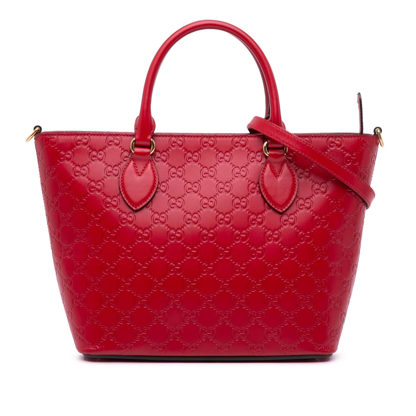 Gucci Guccissima Convertible Calf Red Small Tote Bag