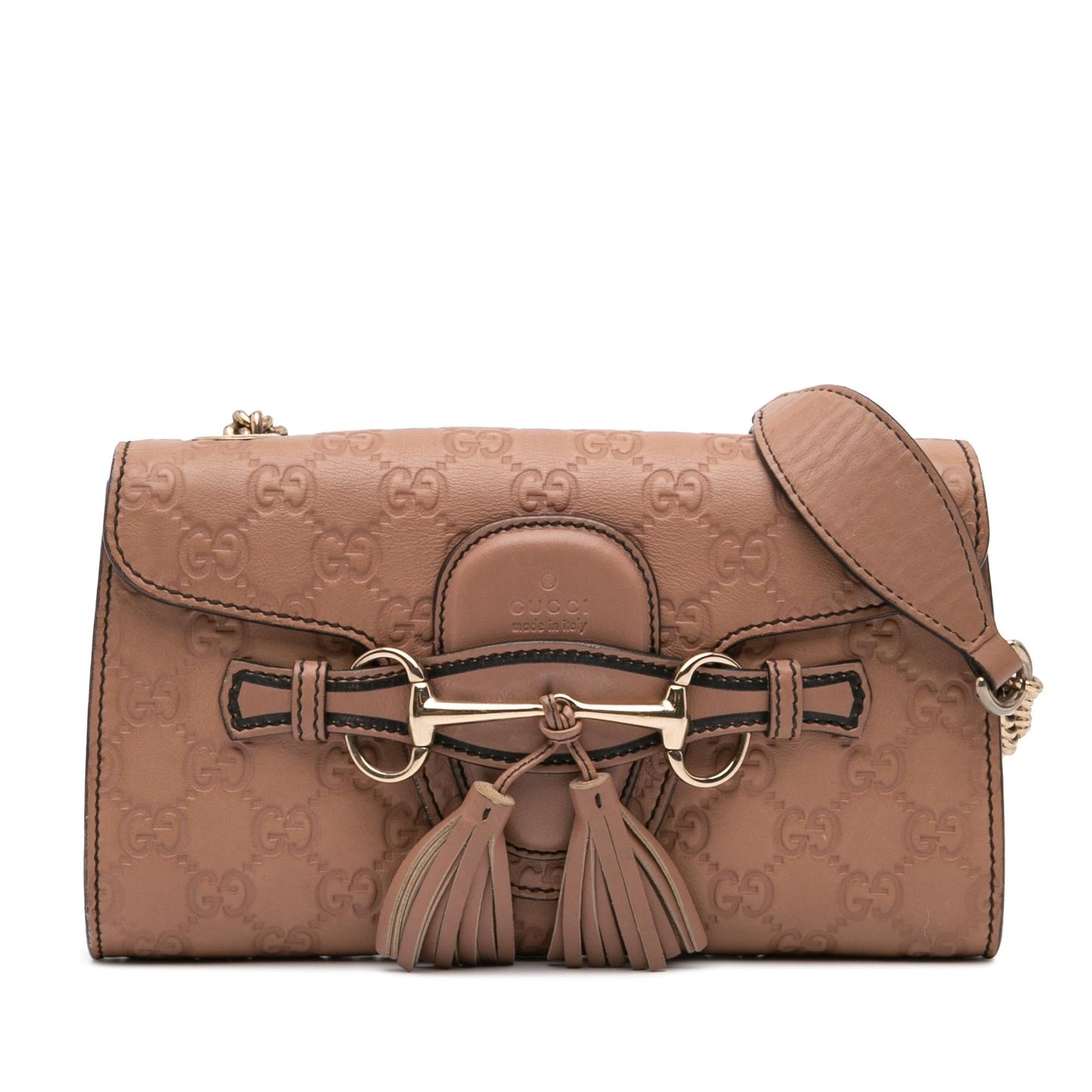 Gucci Guccissima Emily Calf Pink Small Crossbody Bag