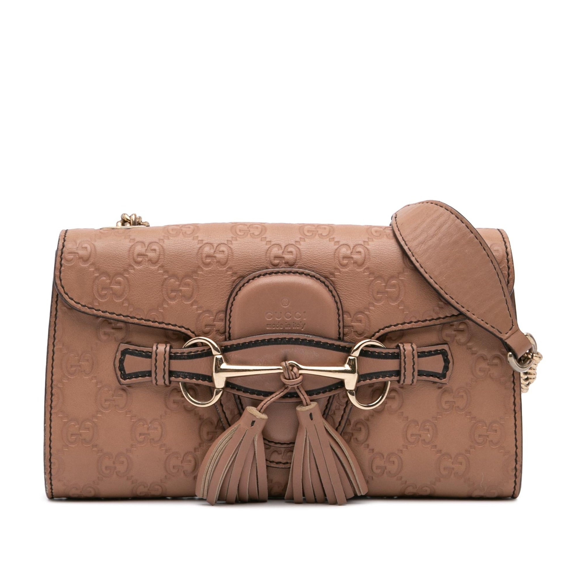 Gucci Guccissima Emily Calf Pink Small Crossbody Bag Crossbody 1