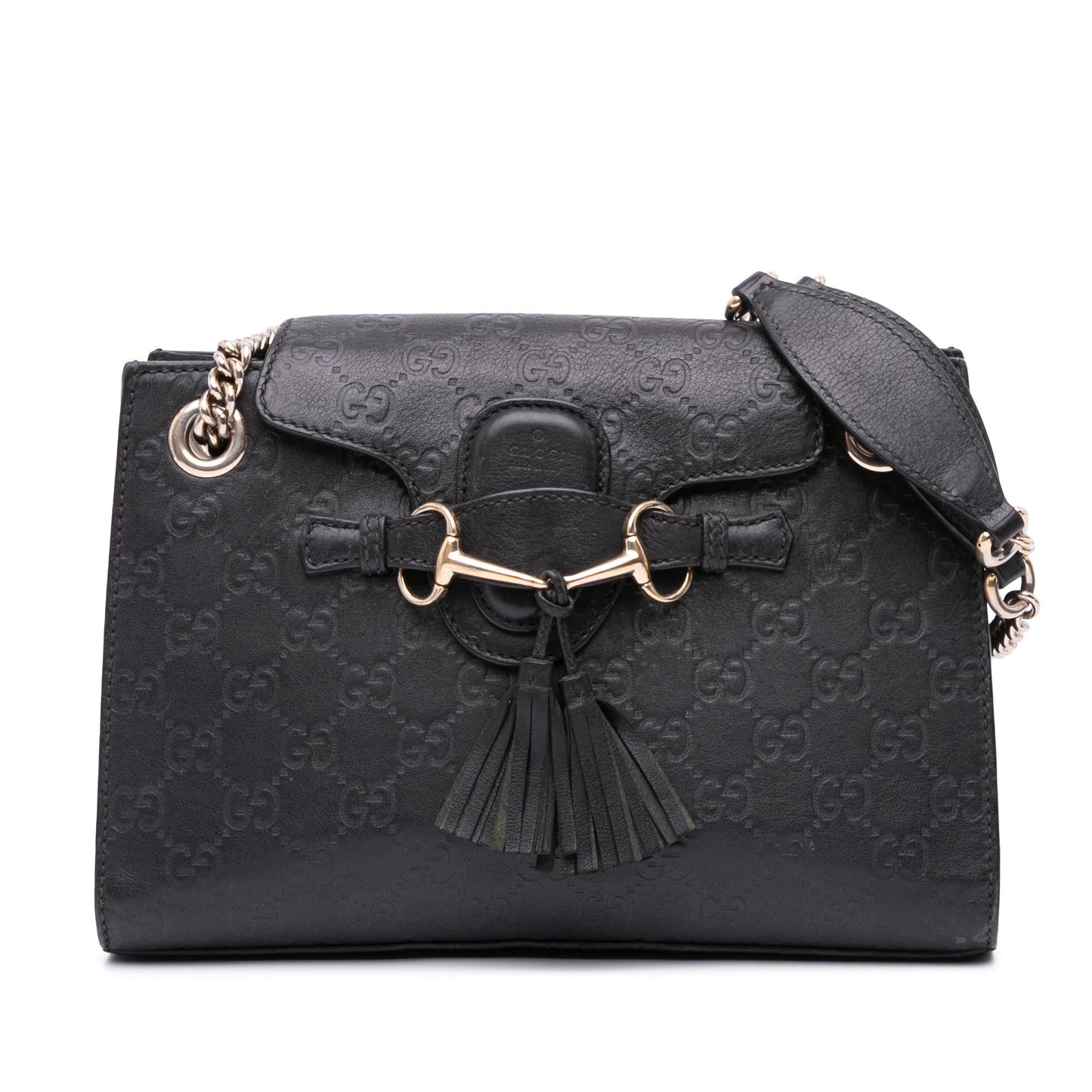 Gucci Guccissima Emily Calf Black Small Shoulder Bag