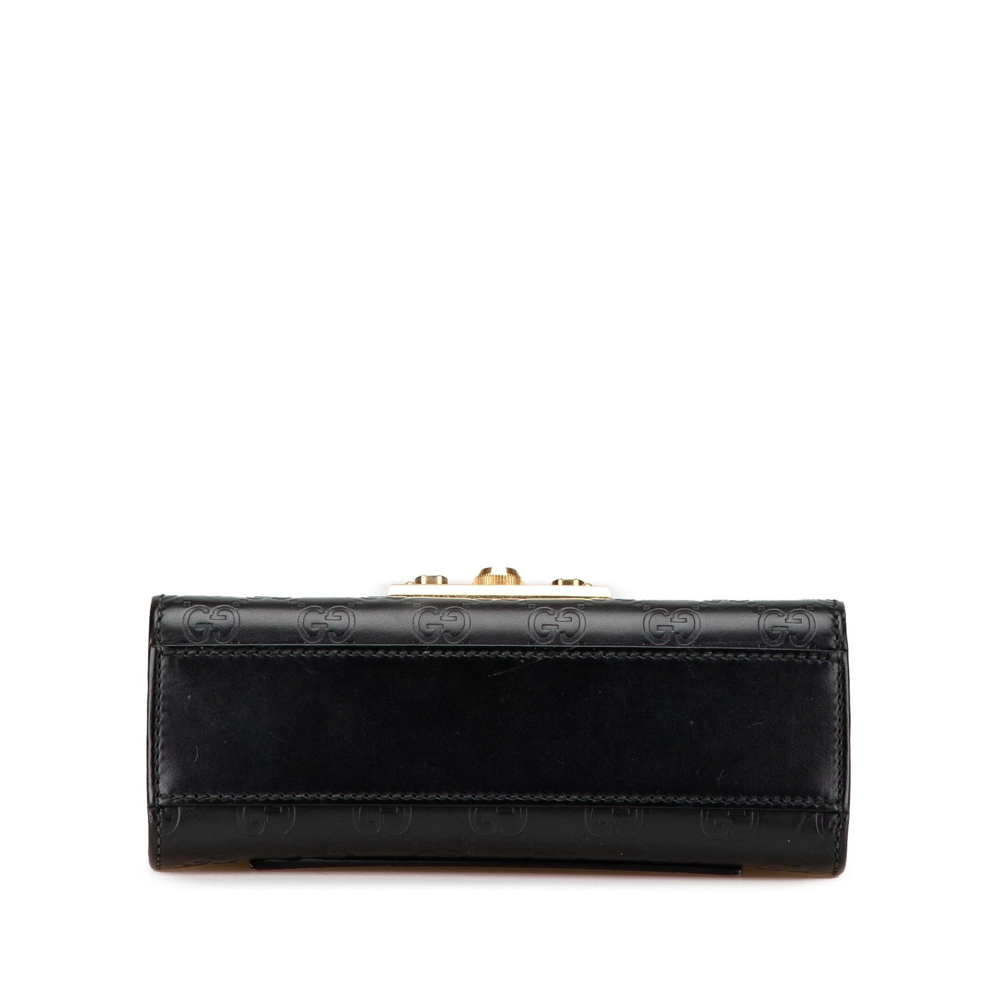 Gucci Guccissima Padlock Calf Black Small Crossbody Bag