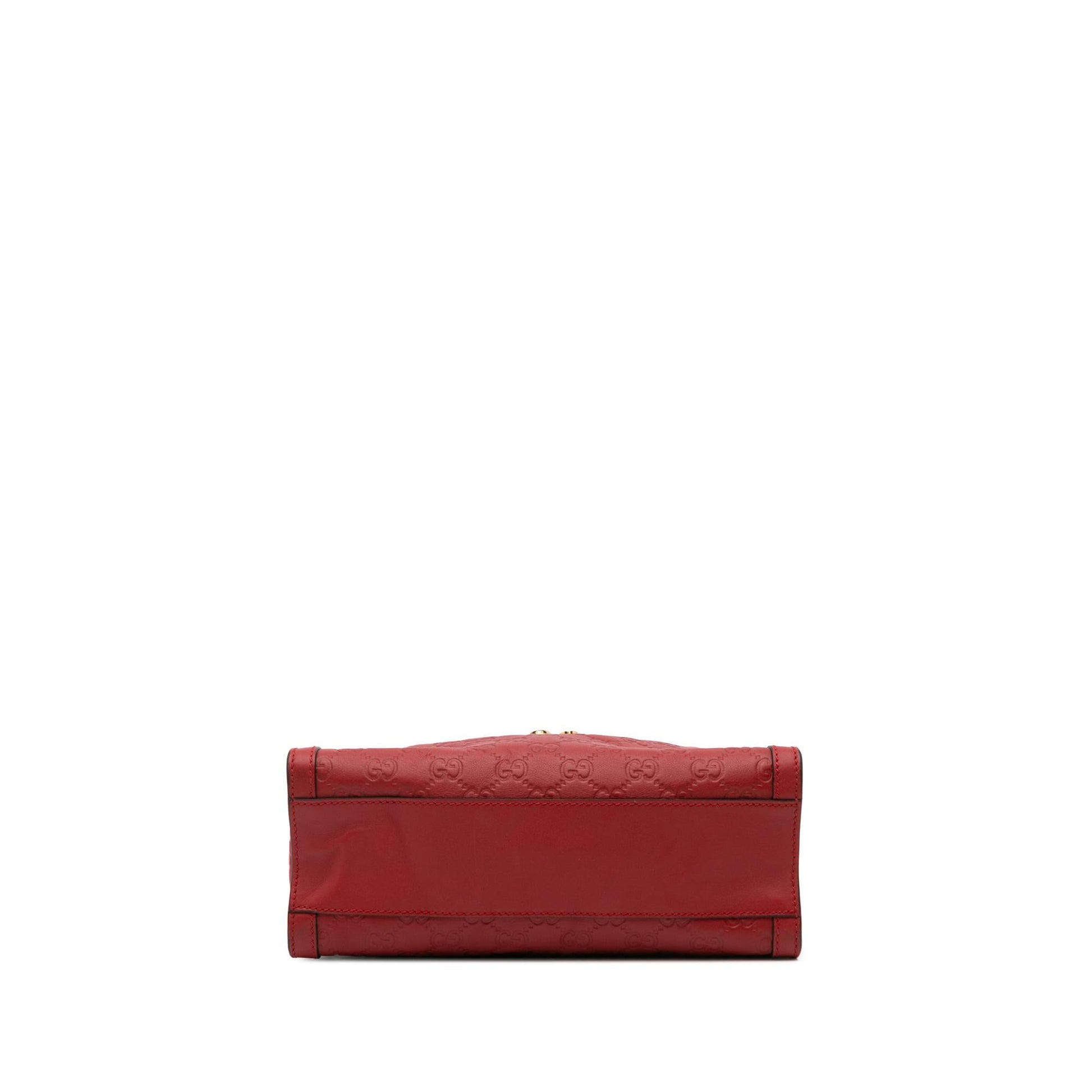 Gucci Guccissima Padlock Calf Red Small Tote Bag