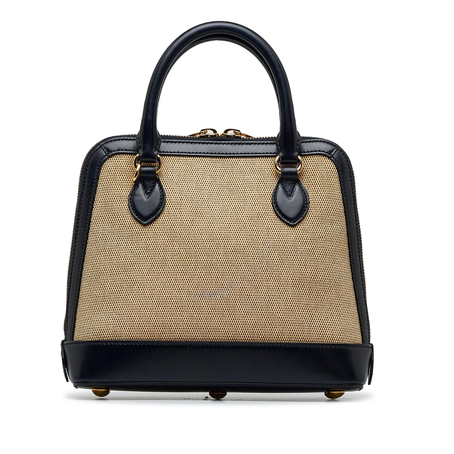 Gucci Horsebit Top Handle SHG-QIxwtd Canvas Calf Black Brown Satchel Bag