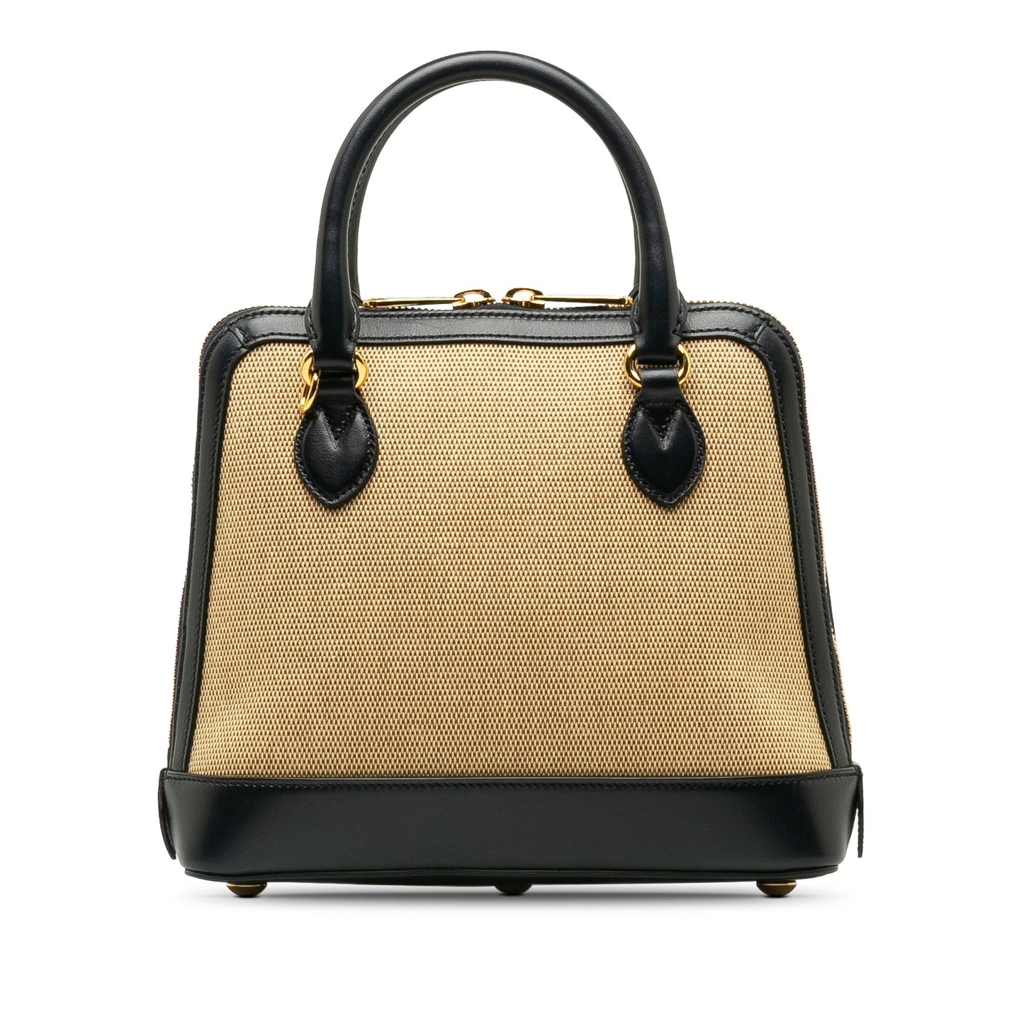 Gucci Horsebit Top Handle SHG-7XpLq2 Canvas Calf Brown Small Satchel Bag