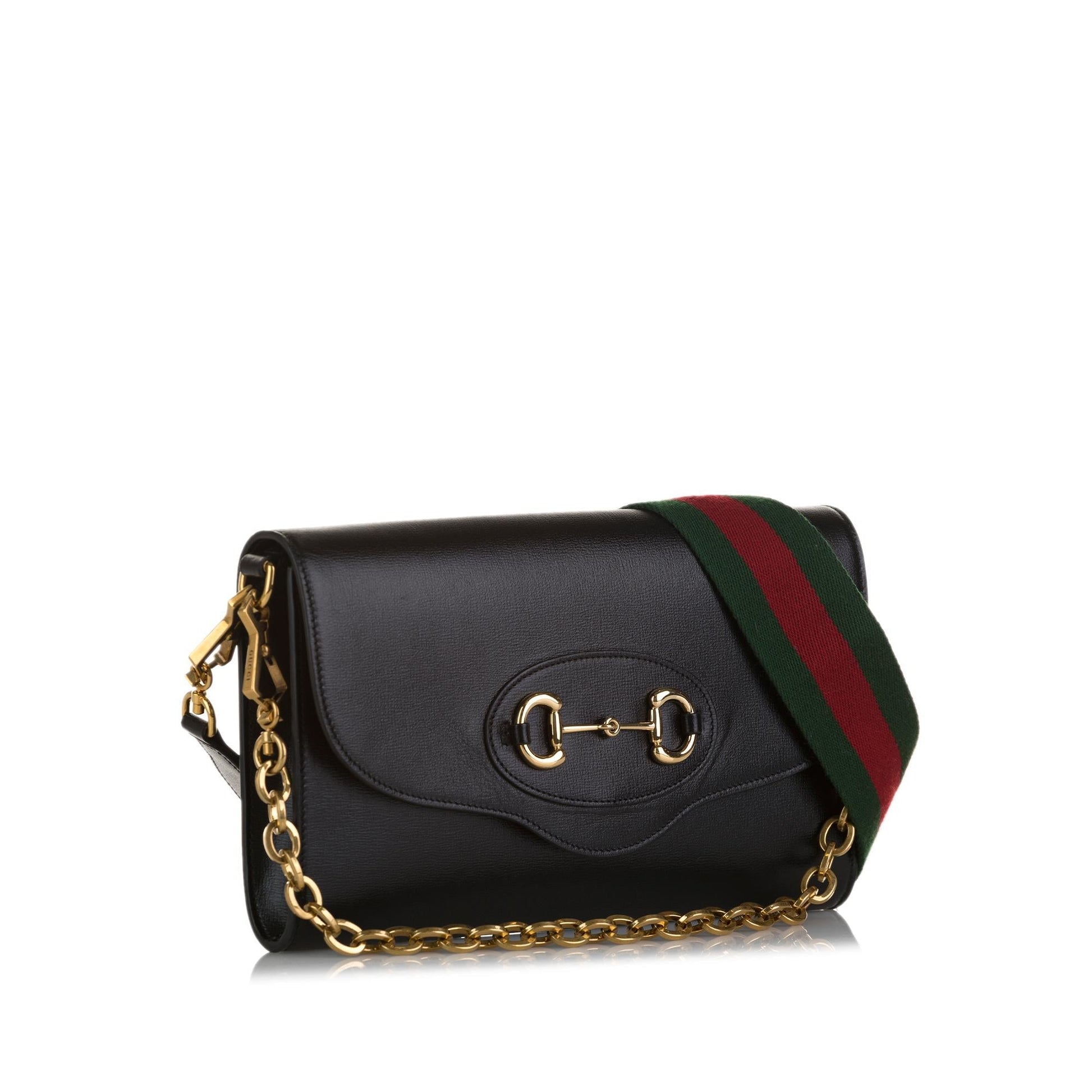 Gucci Horsebit SHG-txmd5X Calf Black Small Crossbody Bag