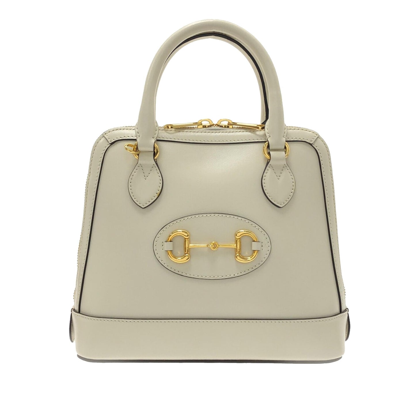 Gucci Horsebit SHG-U1njah Calf White Small Satchel Bag