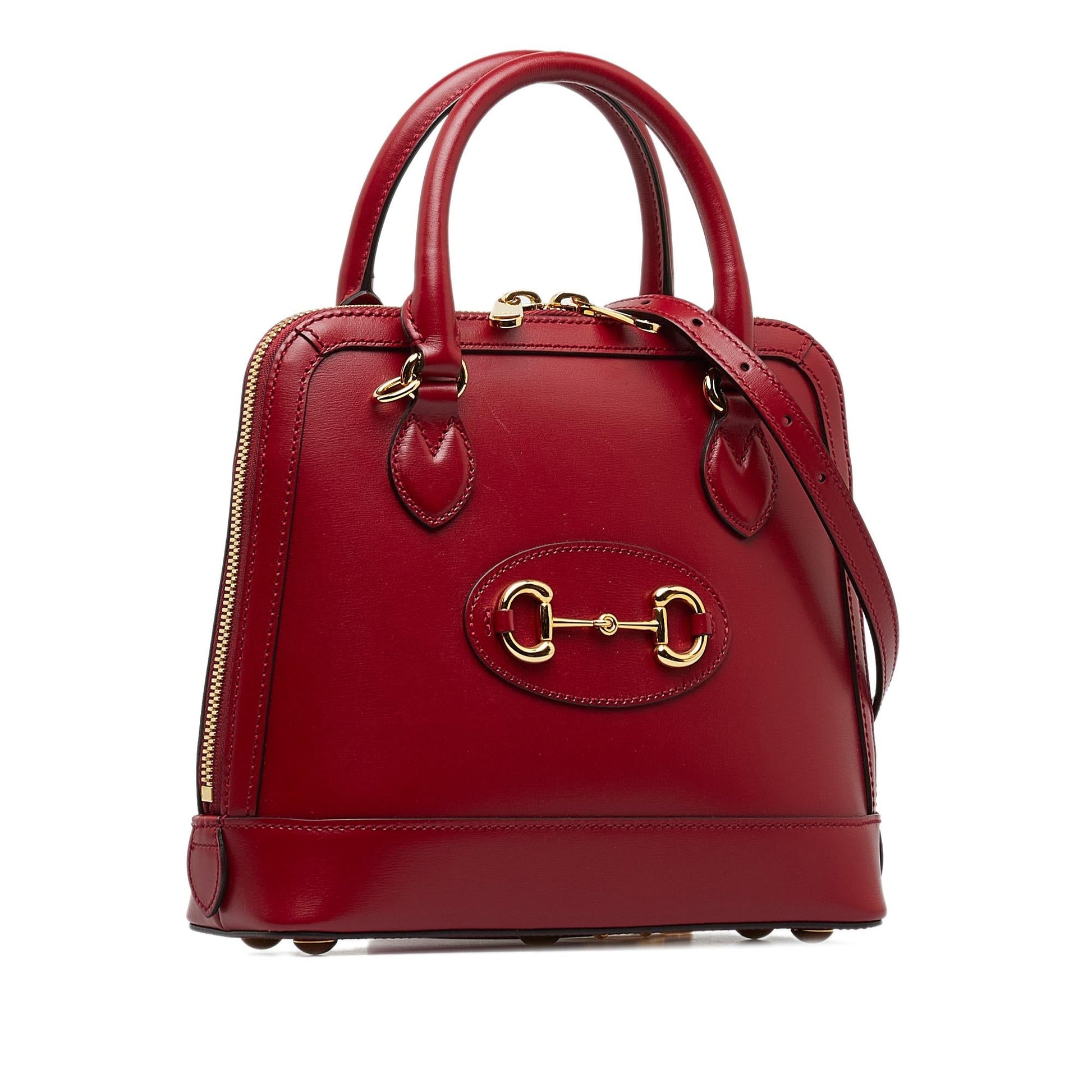 Gucci Horsebit SHG-13jdJ3 Calf Red Small Satchel Bag