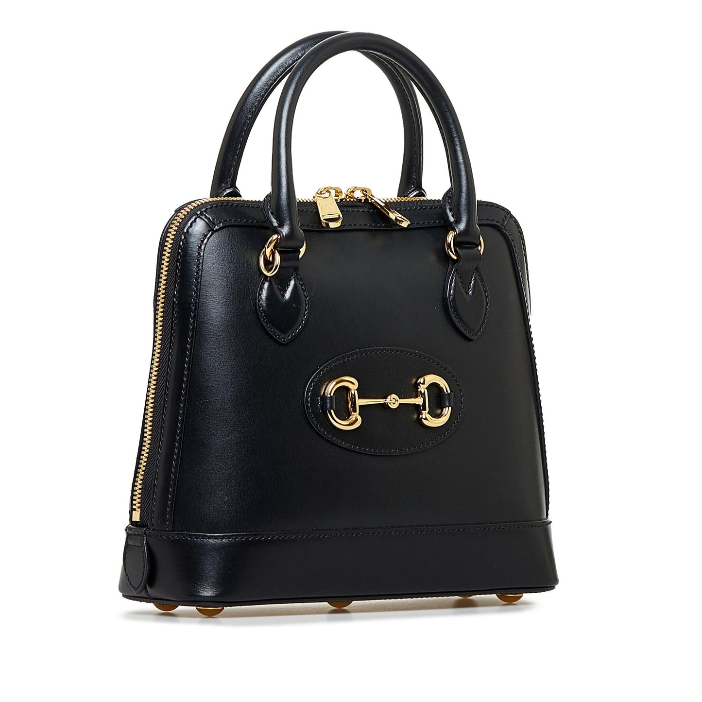 Gucci Horsebit SHG-7QeQeb Calf Black Small Satchel Bag