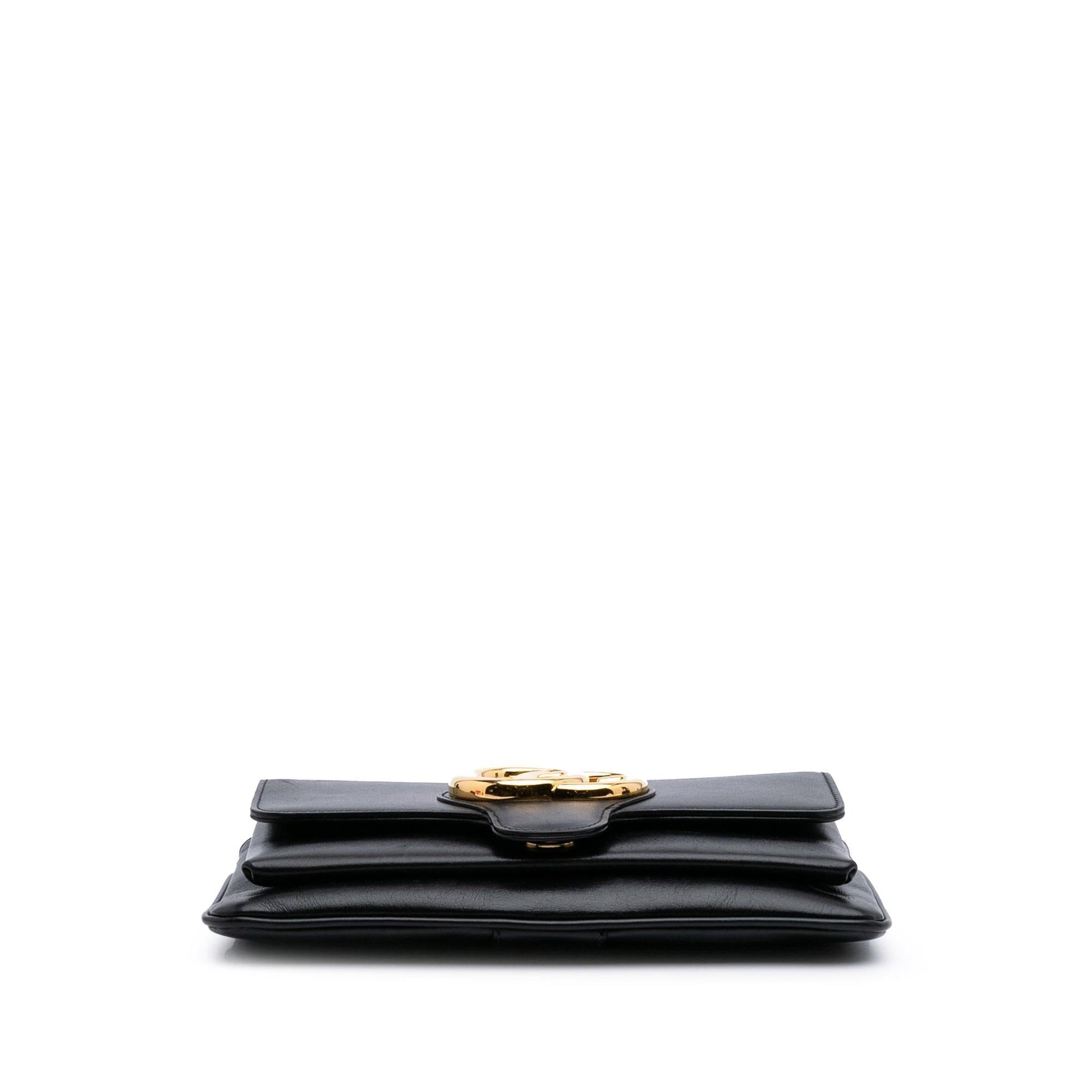 Gucci Arli Leather Calf Black Small Crossbody Bag Crossbody 1