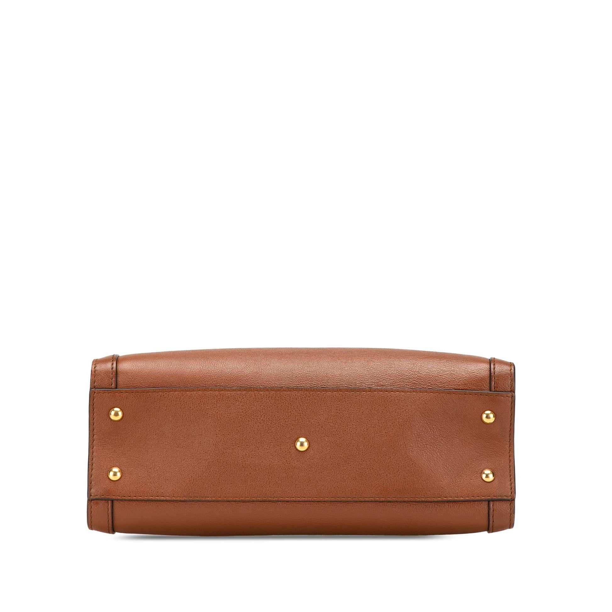 Gucci Bamboo Diana Leather Calf Brown Small Satchel Bag Satchel 3