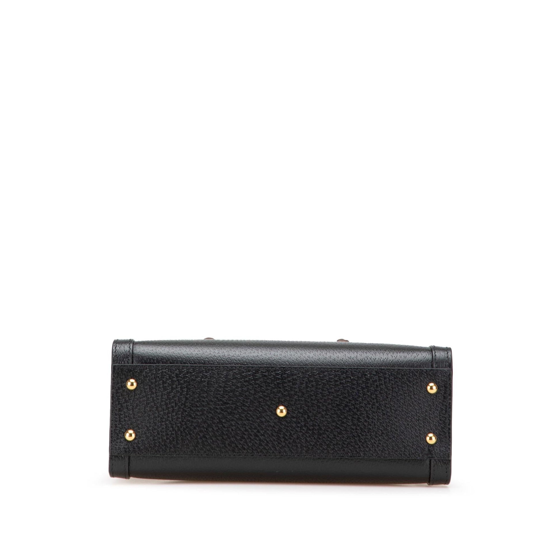 Gucci Bamboo Diana Leather Calf Black Small Satchel Bag Satchel 2