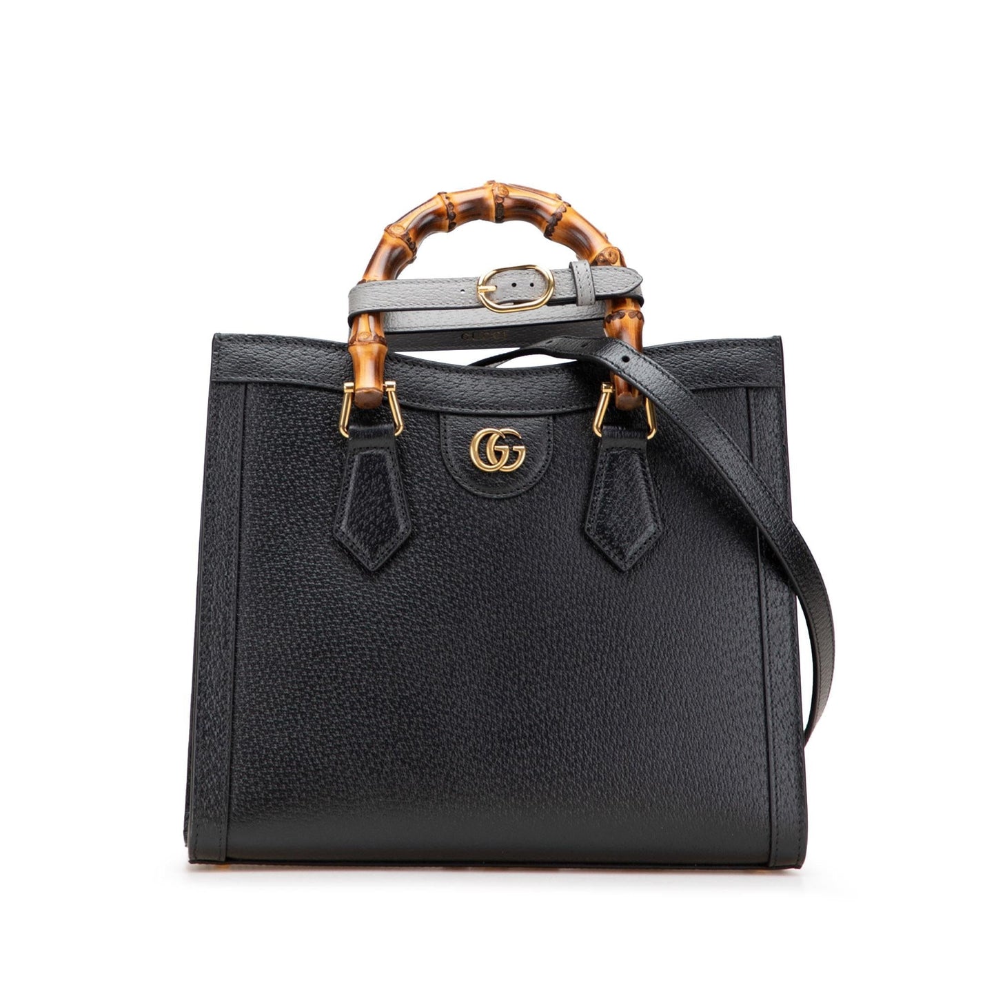 Gucci Bamboo Diana Leather Calf Black Small Satchel Bag Satchel 2
