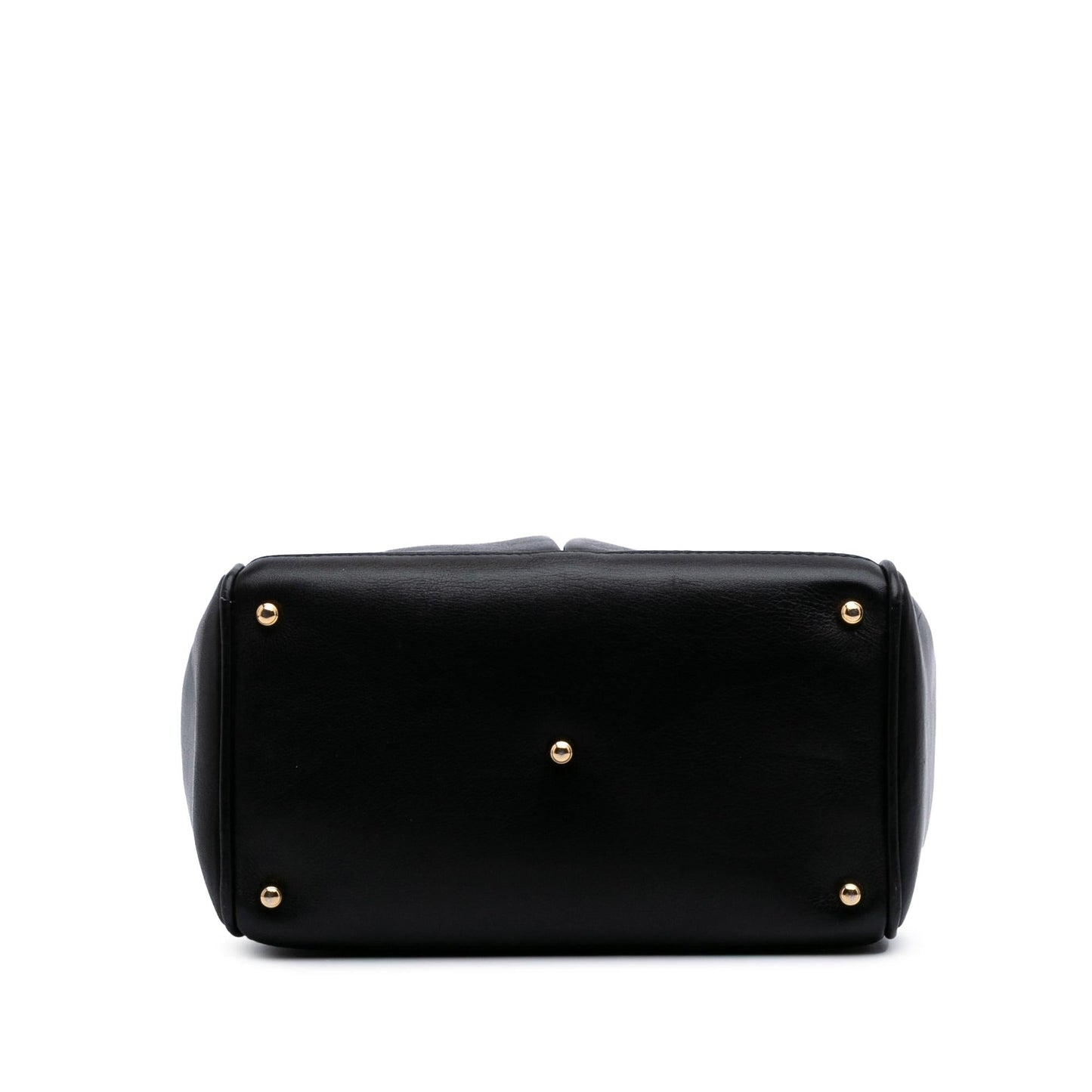 Gucci Bamboo Leather Calf Black Small Satchel Bag