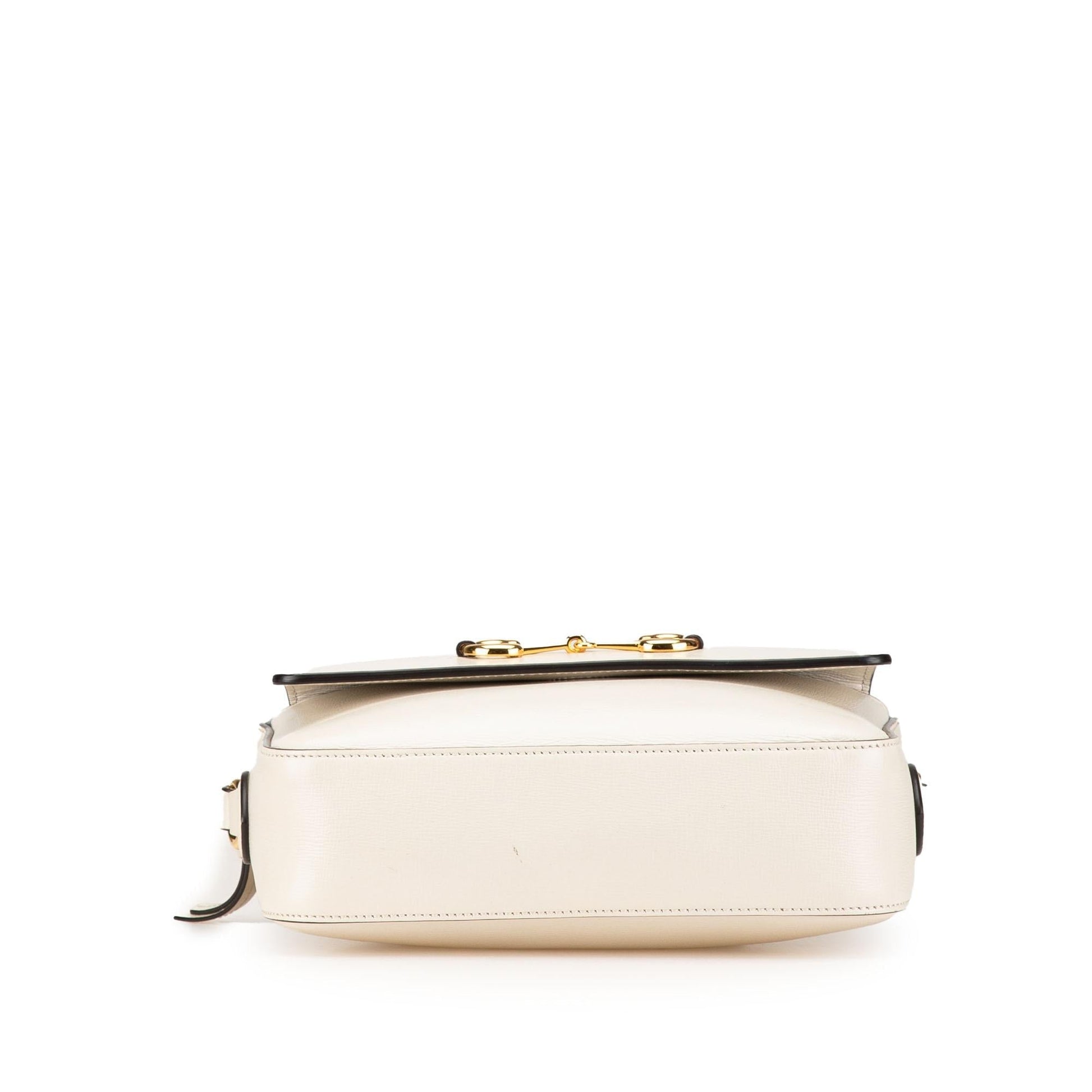 Gucci Horsebit Camera Leather Calf White Small Crossbody Bag