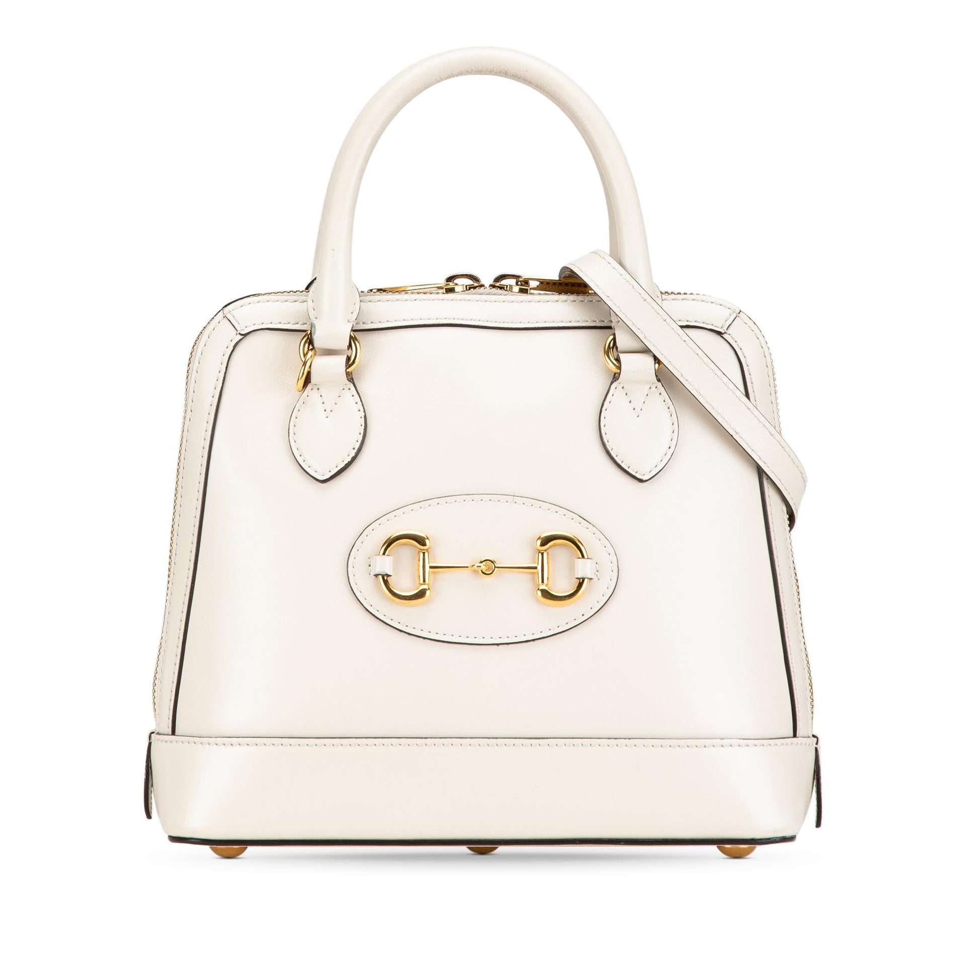 Gucci Horsebit Leather Calf White Small Satchel Bag Satchel 1