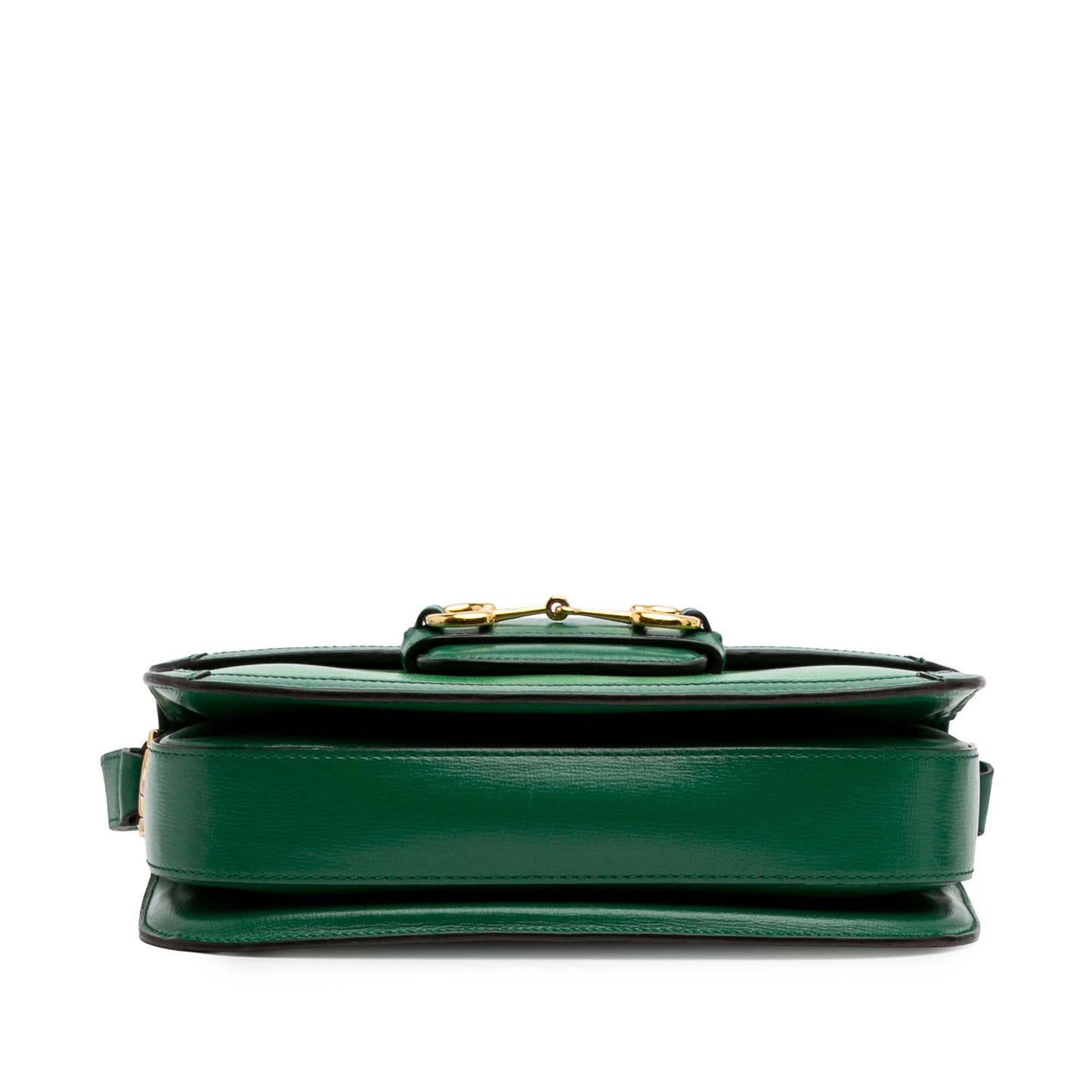 Gucci Horsebit Leather Canvas Green Small Shoulder Bag