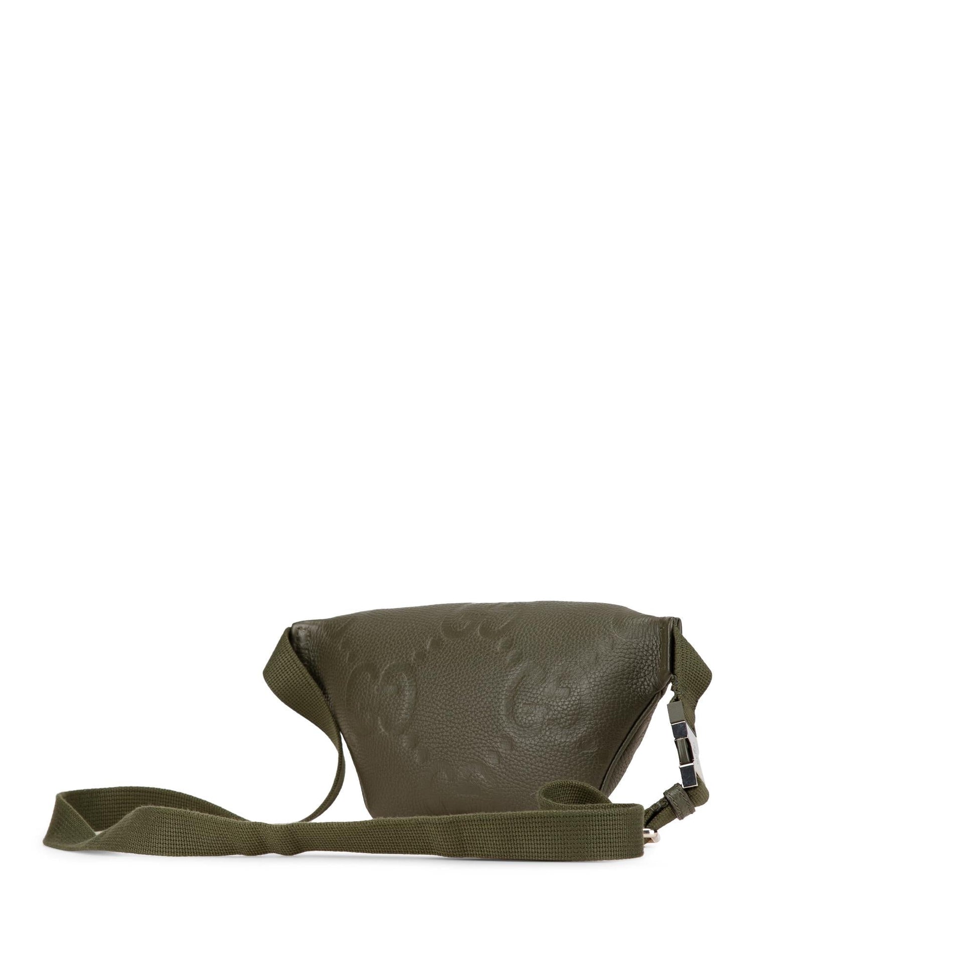 Gucci Jumbo GG Belt Leather Calf Green Small Accessory