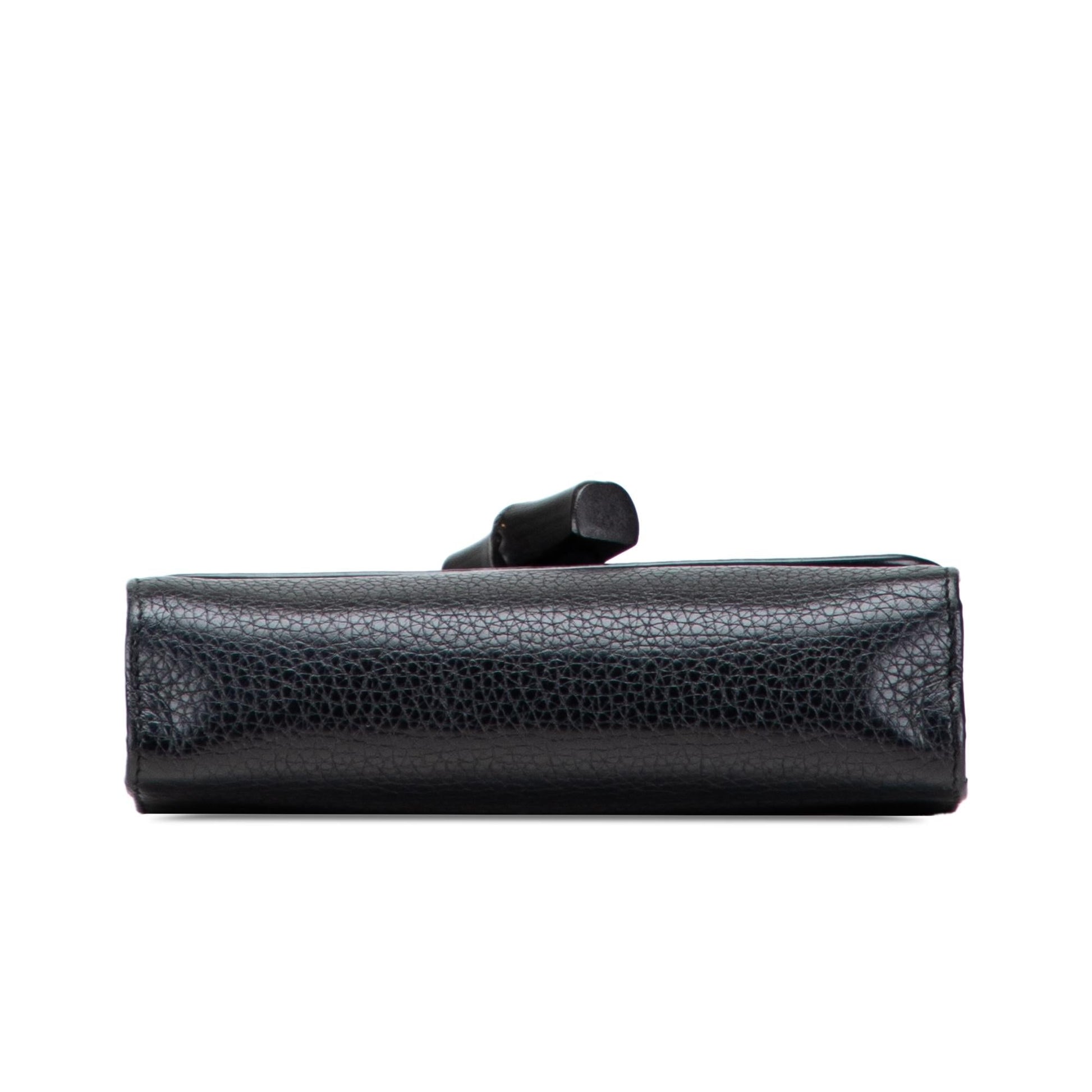 Gucci Miss Bamboo Leather Small Crossbody Bag