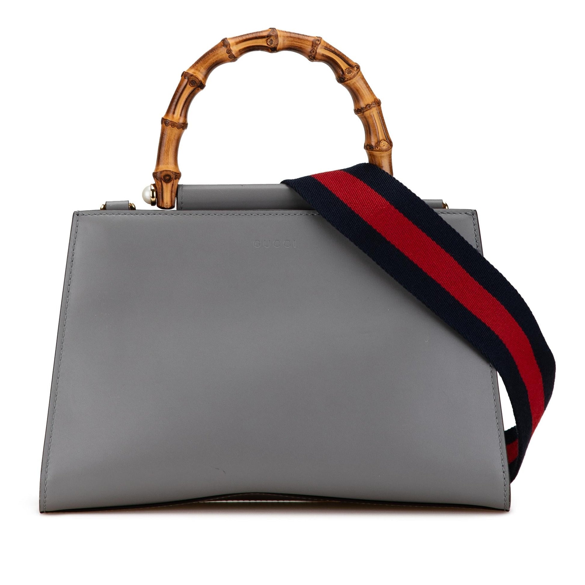 Gucci Nymphaea Leather Calf Grey Small Satchel Bag