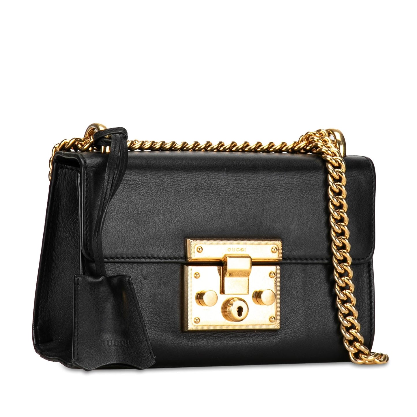 Gucci Padlock SHG-QBobEP Leather Calf Black Small Crossbody Bag
