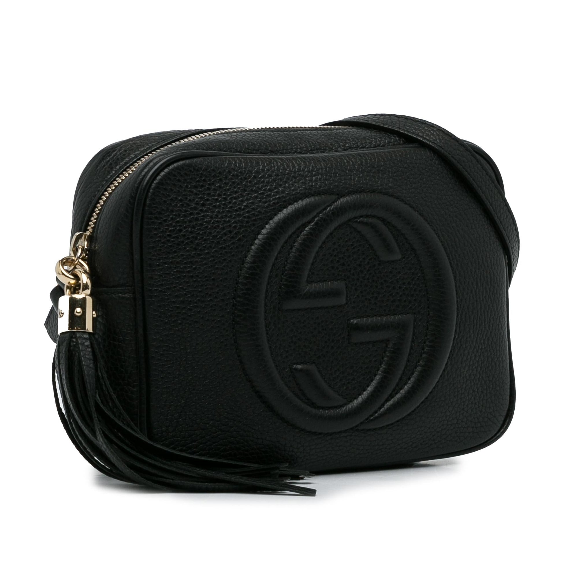 Gucci Soho Disco SHG-31a1PN Leather Calf Black Small Crossbody Bag