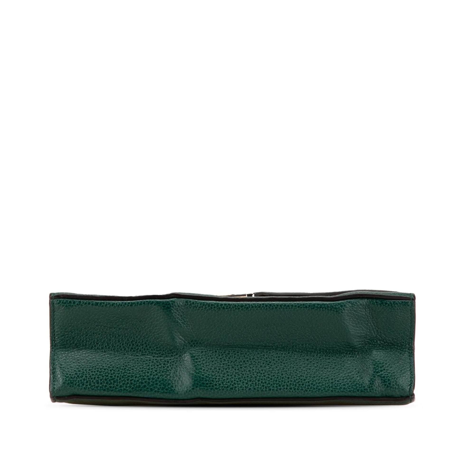 Gucci Zumi Flap Leather Calf Green Small Crossbody Bag Flap Crossbody