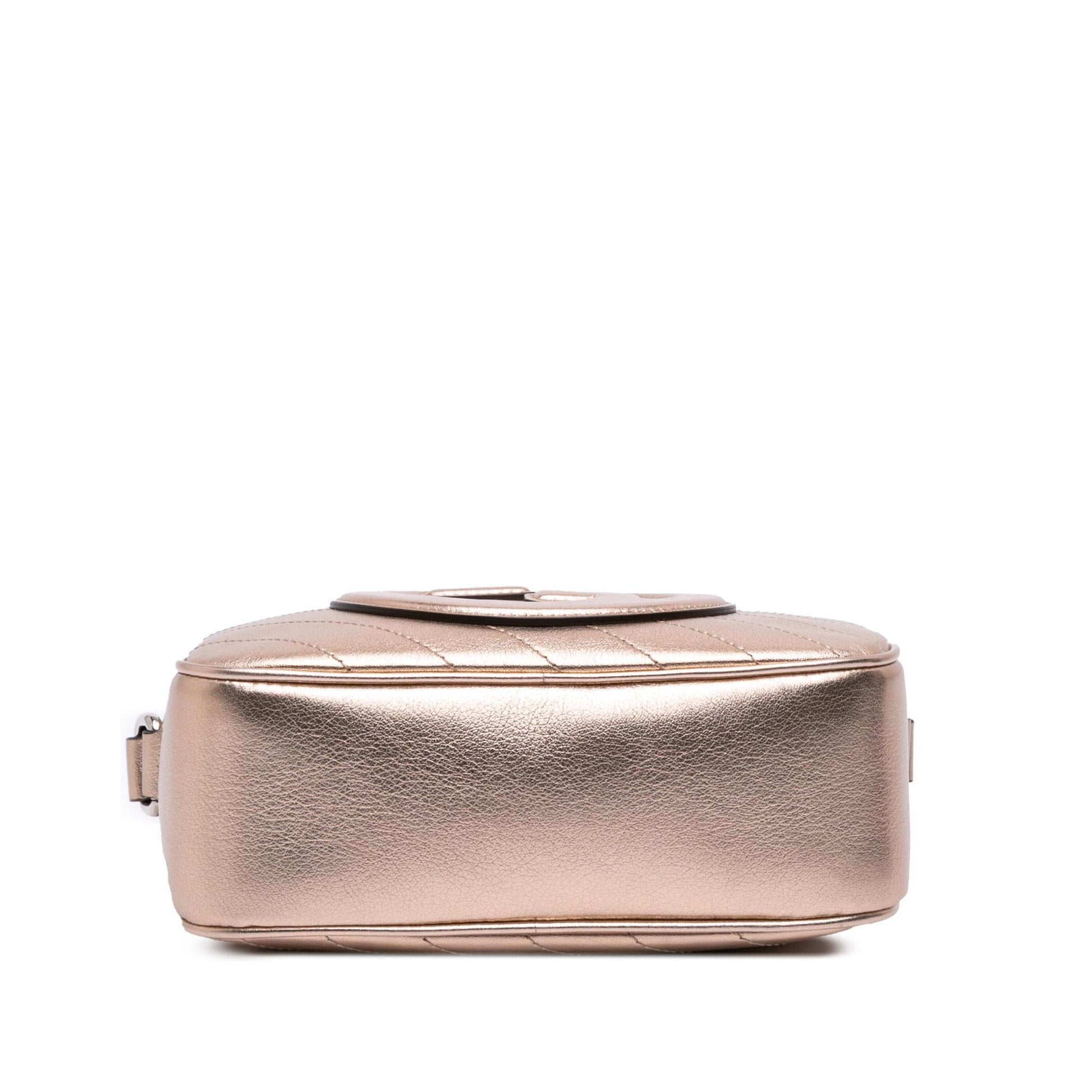 Gucci Metallic Blondie Calf Calfskin Gold Small Crossbody Bag