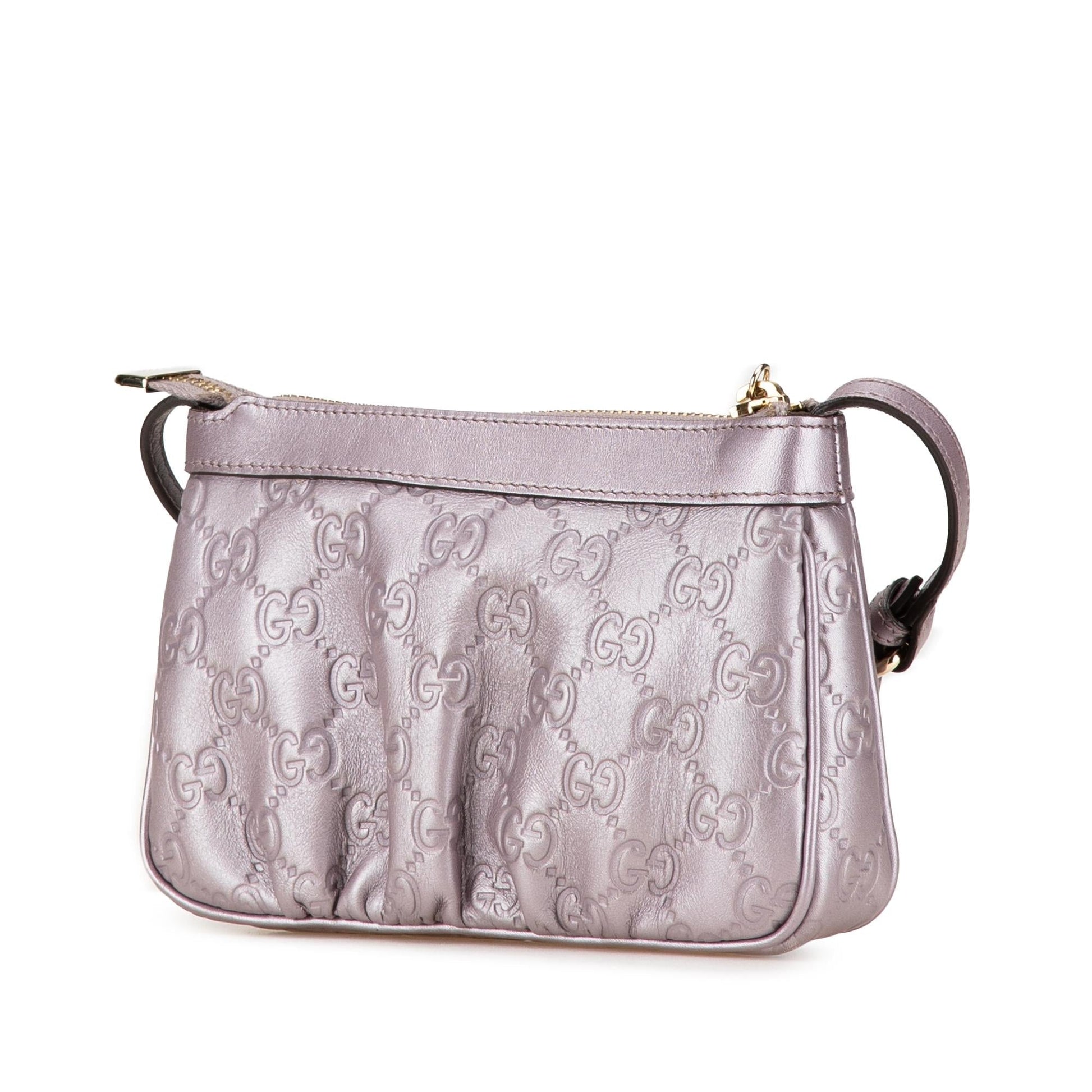 Gucci Metallic Guccissima Lovely Calf Small Crossbody Bag Lovely Crossbody