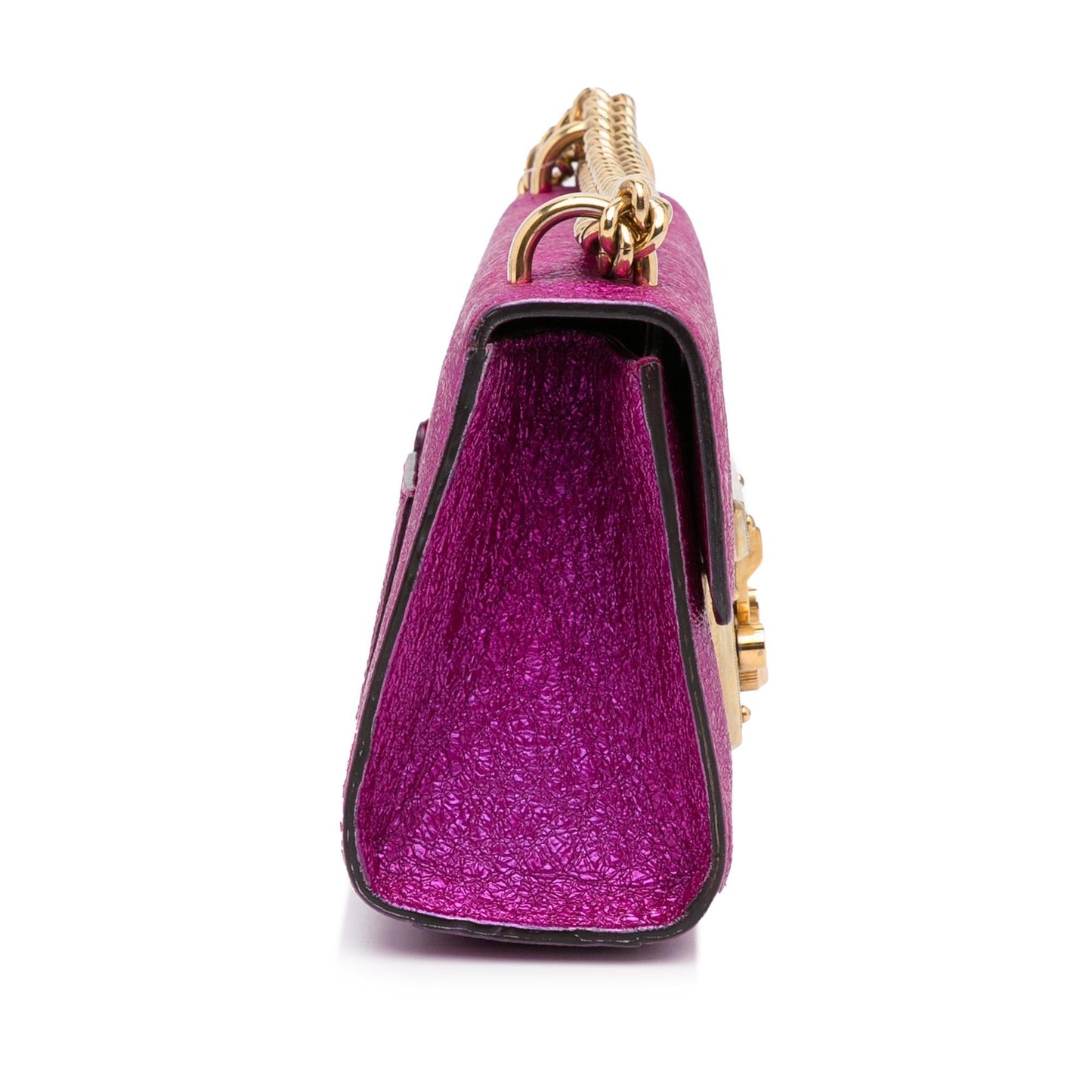 Gucci Metallic Padlock SHG-vepPaF Calf Small Crossbody Bag