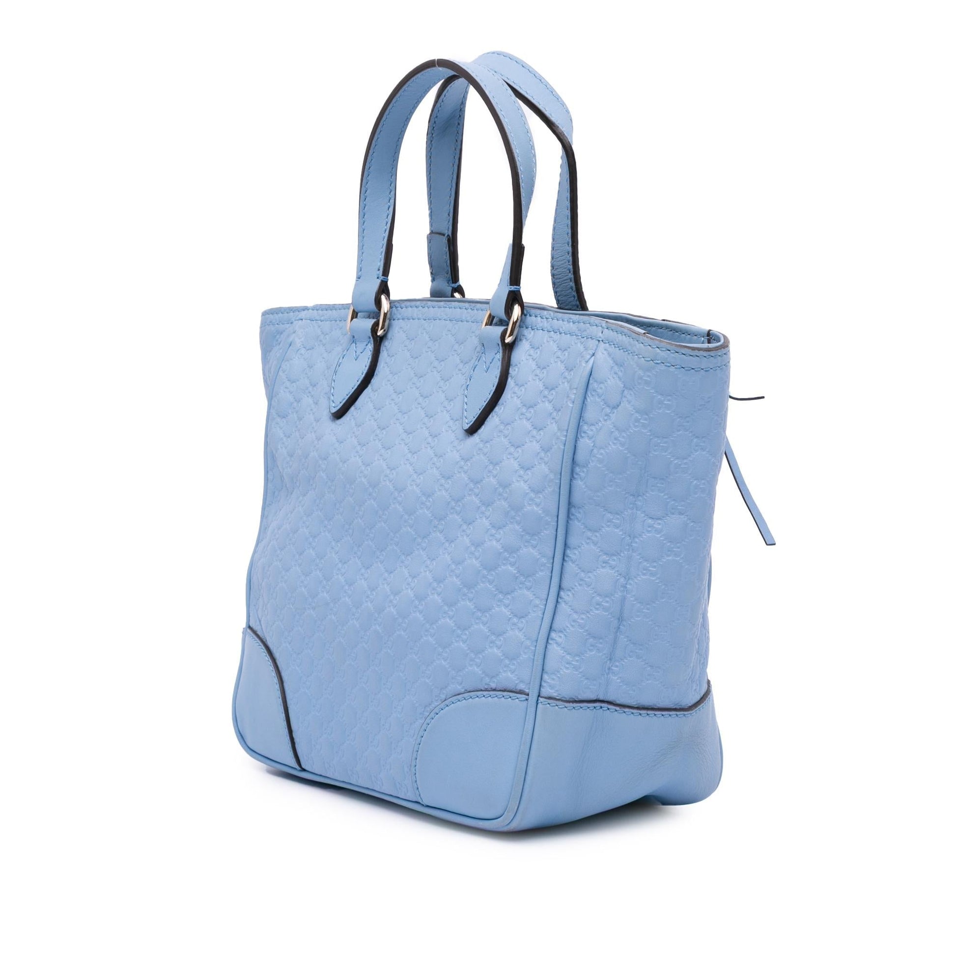 Gucci Microguccissima Bree Calf Blue Small Satchel Bag Bree Satchel