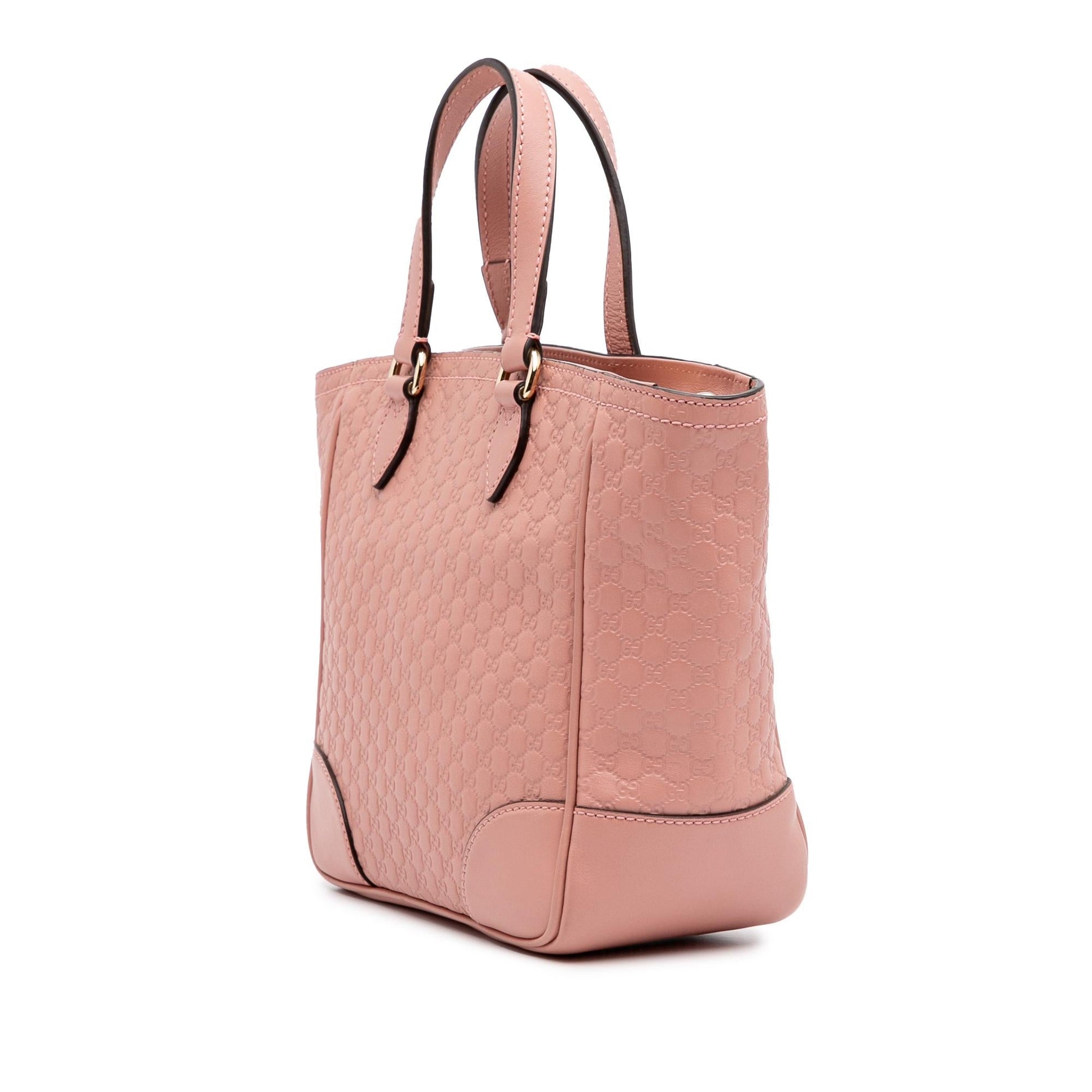 Gucci Microguccissima Bree Calf Pink Small Satchel Bag