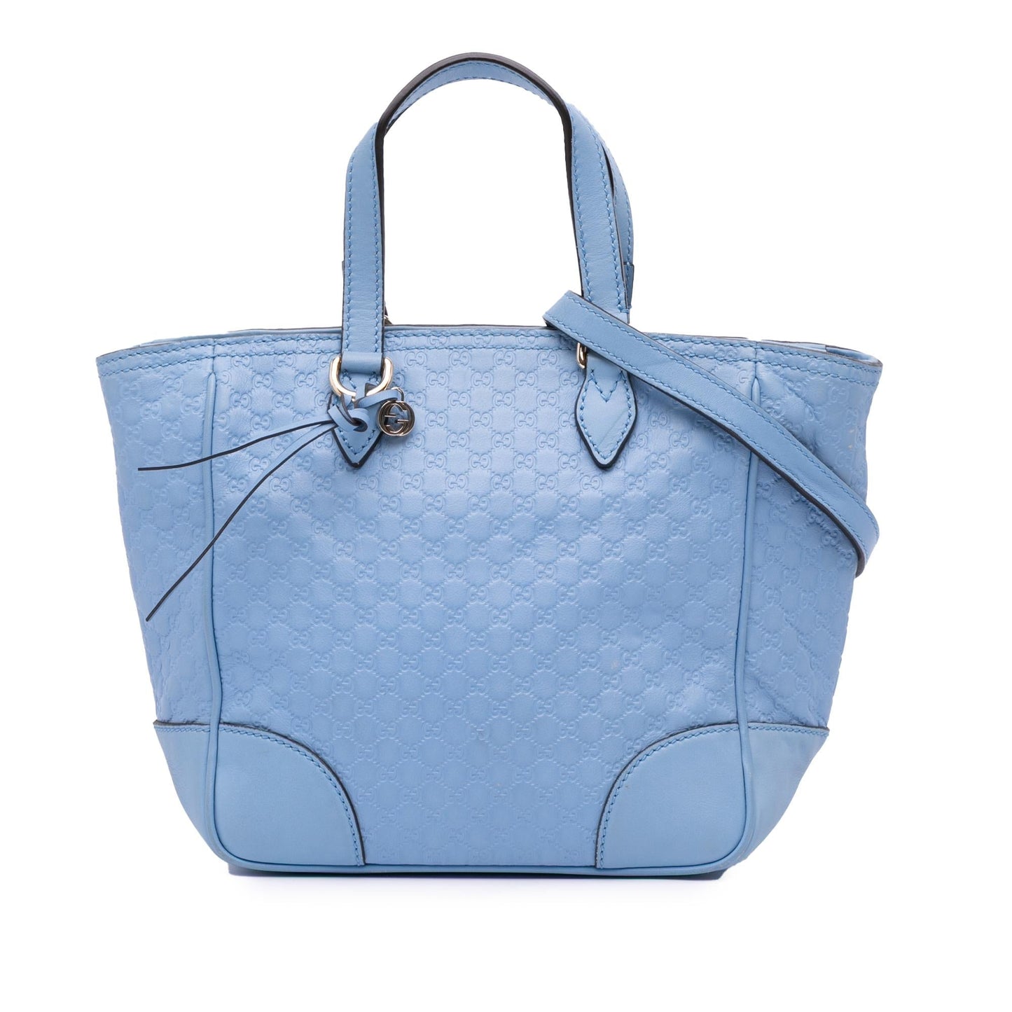 Gucci Microguccissima Bree Calf Blue Small Satchel Bag
