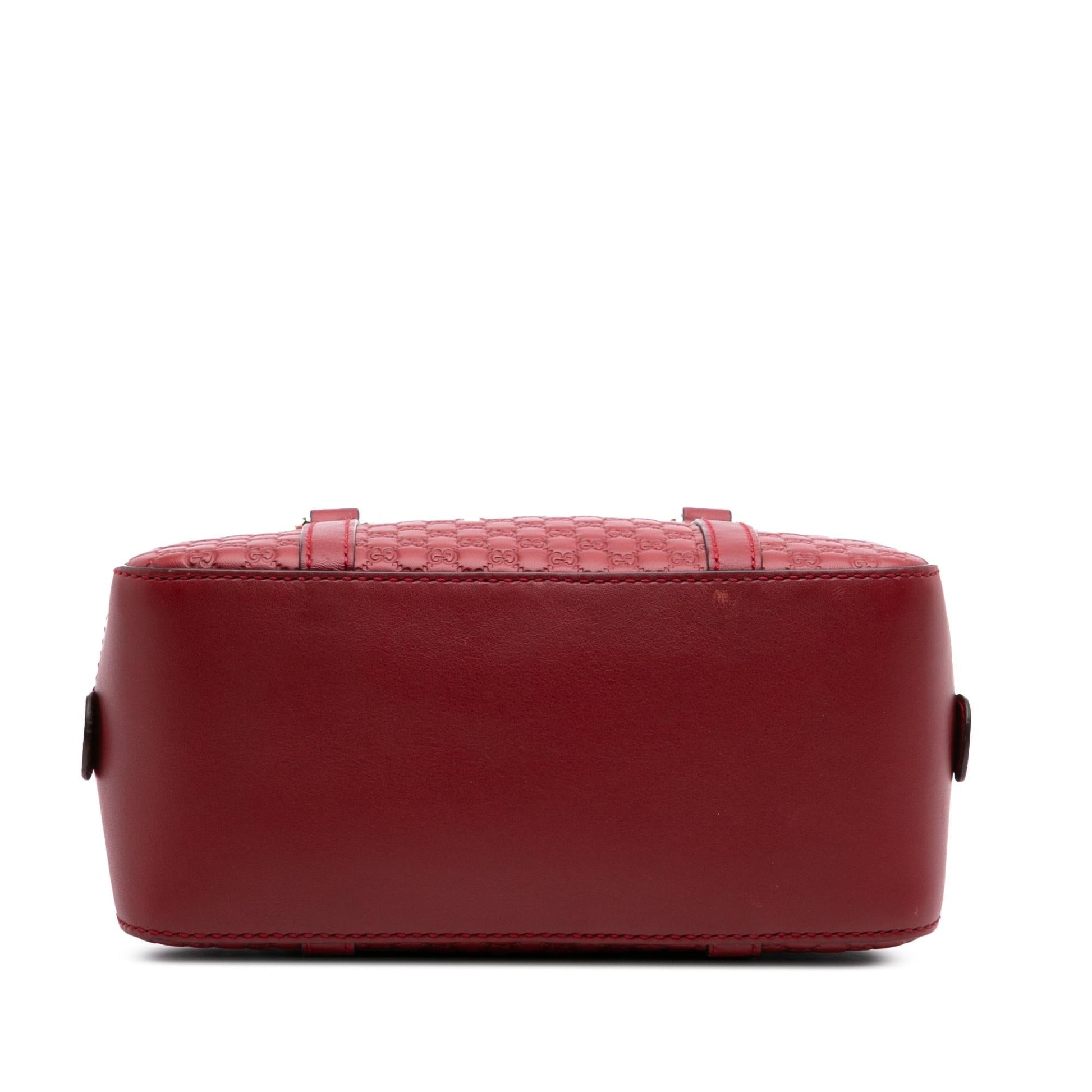 Gucci Microguccissima Bree Calf Red Small Satchel Bag