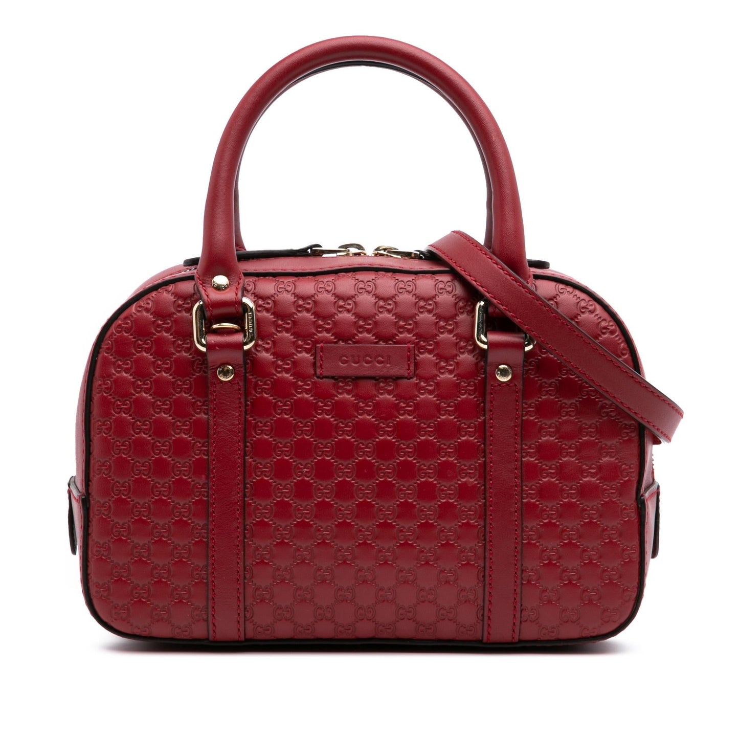 Gucci Microguccissima Bree Calf Red Small Satchel Bag