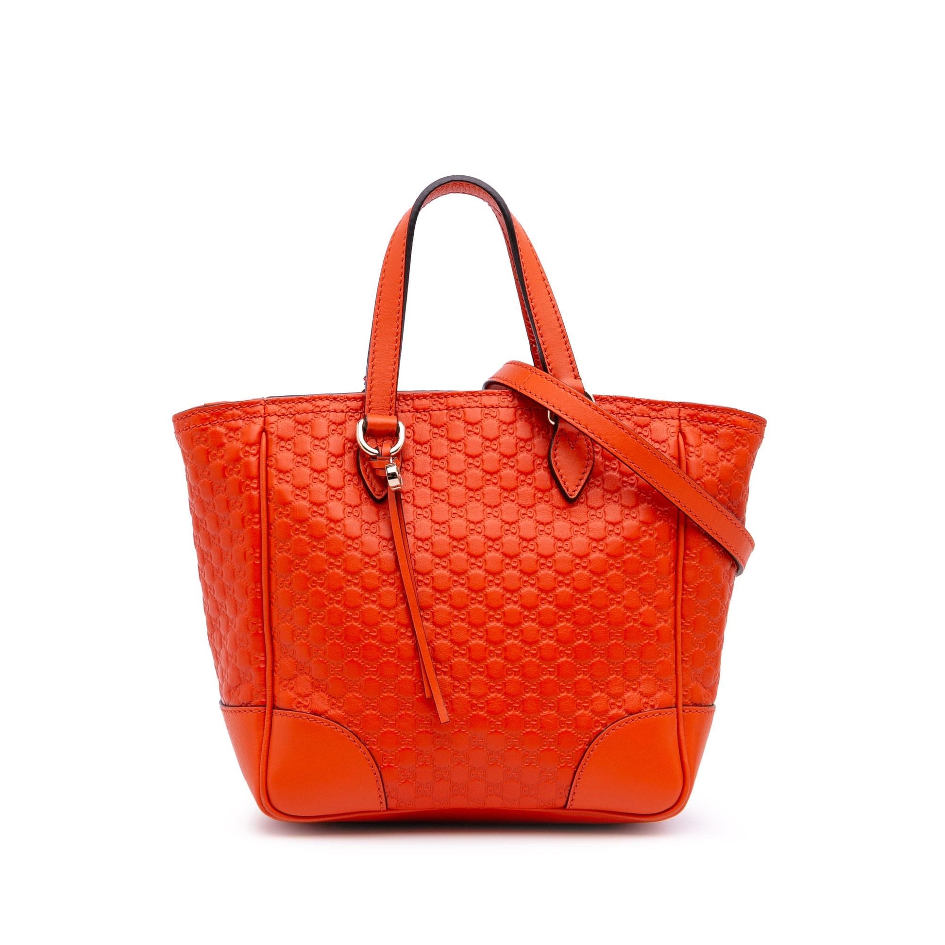 Gucci Microguccissima Bree Calf Orange Small Satchel Bag
