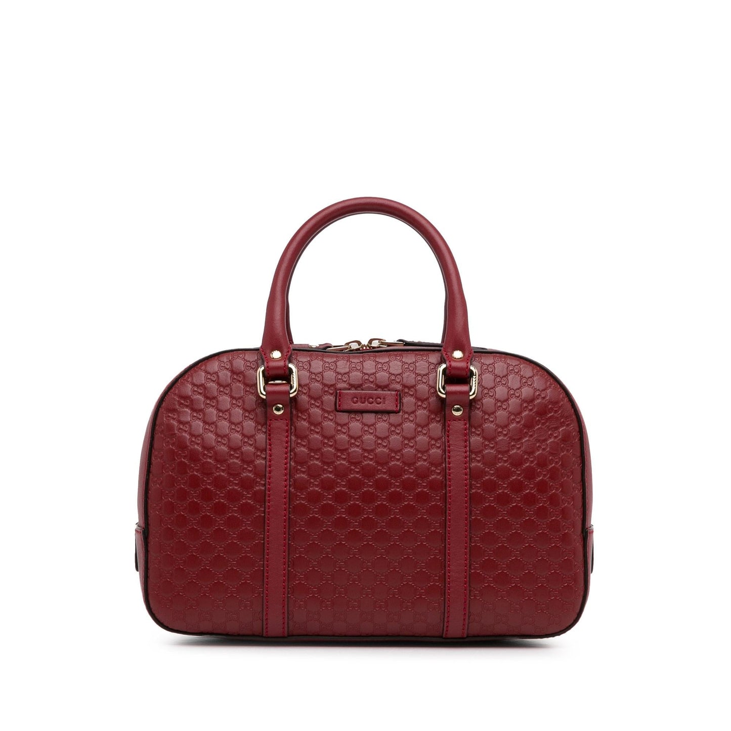Gucci Microguccissima SHG-okgQiX Calf Red Small Satchel Bag