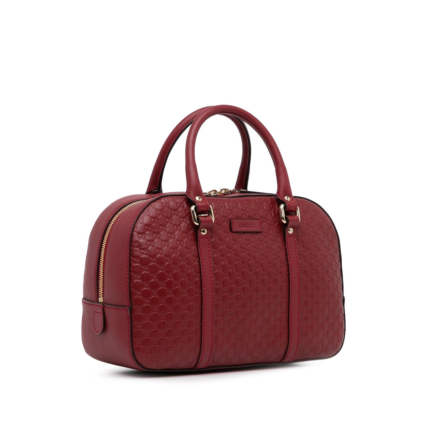 Gucci Microguccissima SHG-okgQiX Calf Red Small Satchel Bag