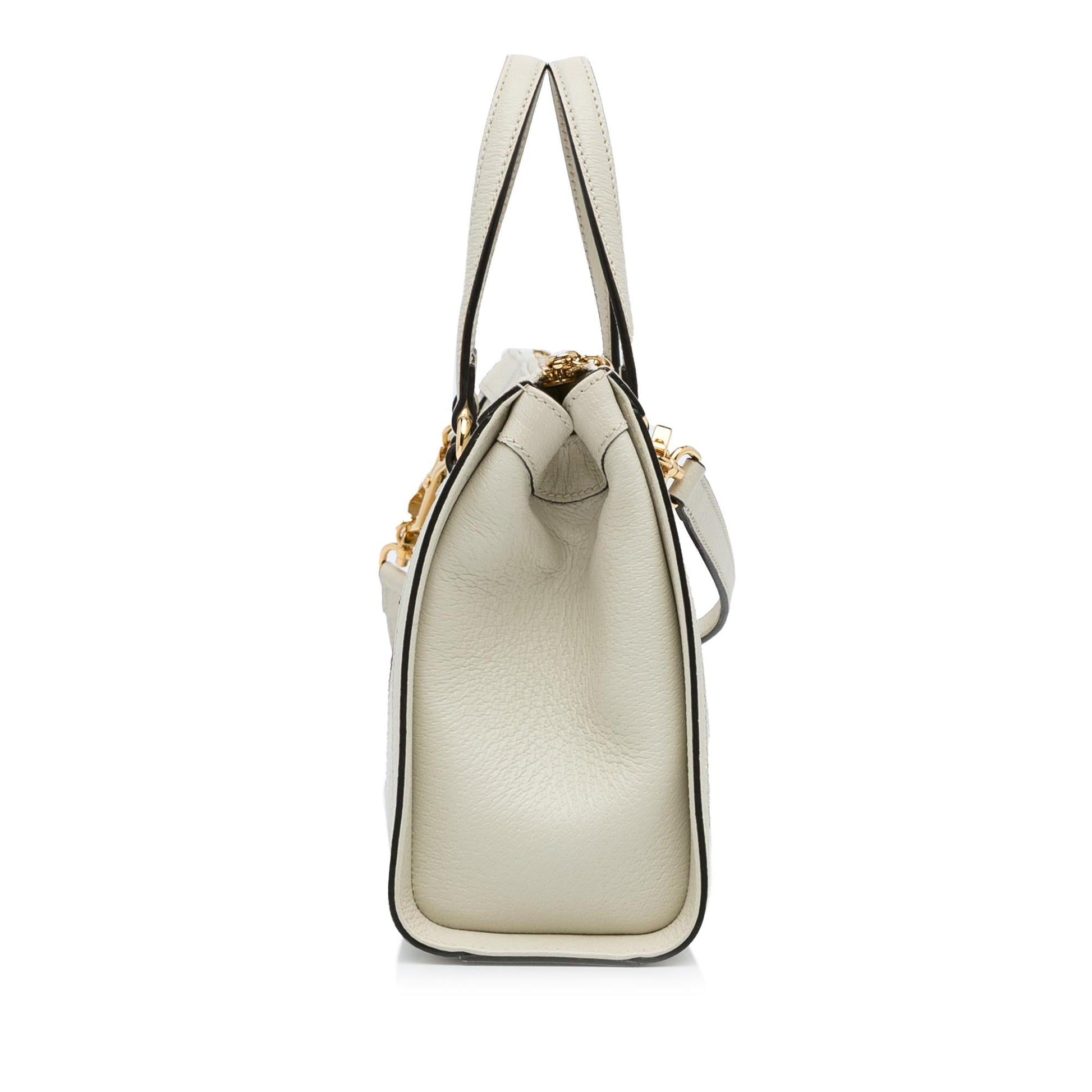 Gucci Ophidia SHG-LO2z7q Leather Calf White Small Satchel Bag