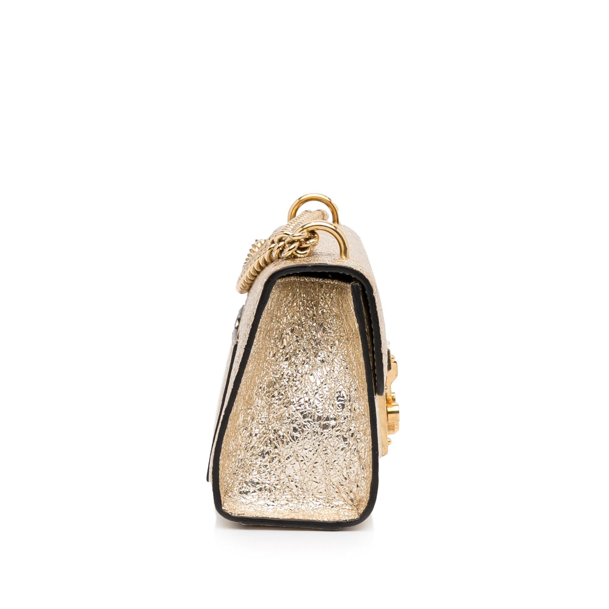 Gucci Padlock SHG-EFIOhJ Calf Gold Small Shoulder Bag