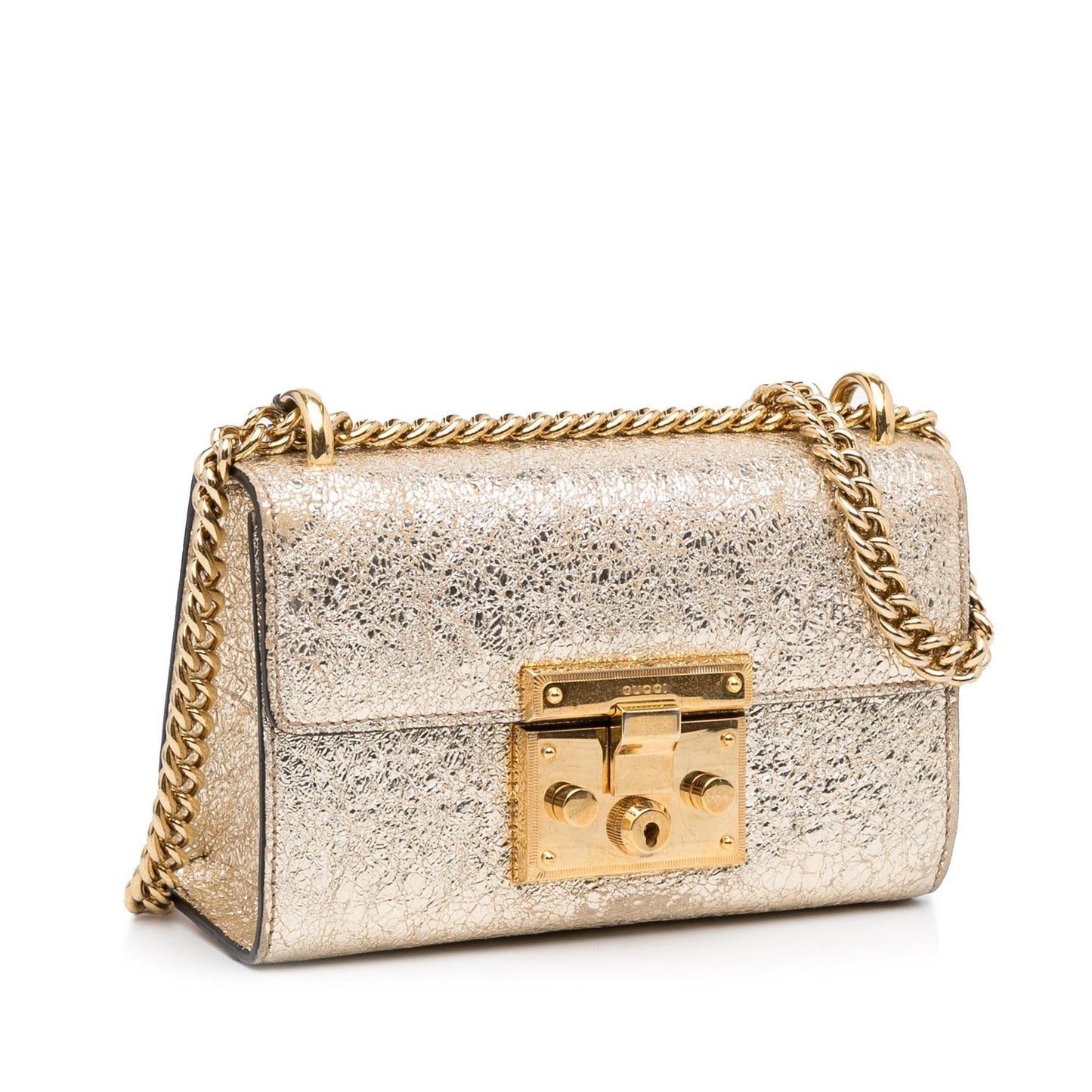 Gucci Padlock SHG-EFIOhJ Calf Gold Small Shoulder Bag