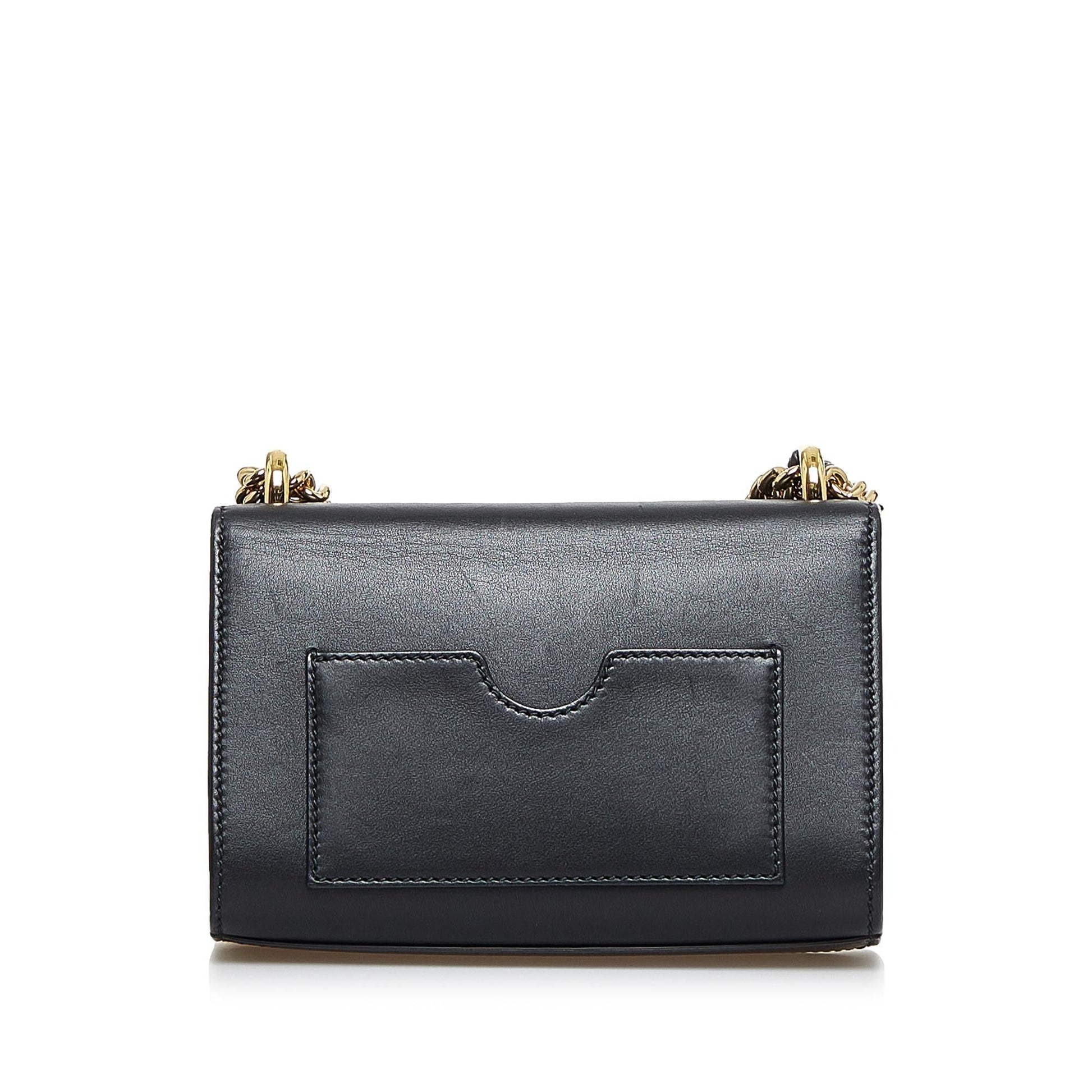 Gucci Padlock SHG-zPr367 Calf Black Small Shoulder Bag