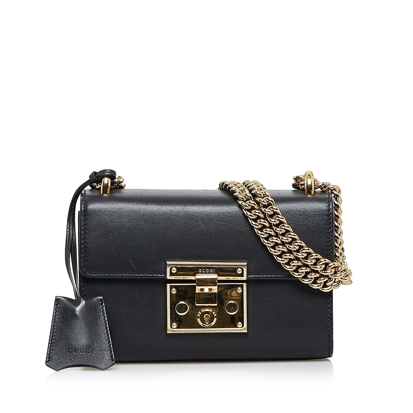 Gucci Padlock SHG-zPr367 Calf Black Small Shoulder Bag