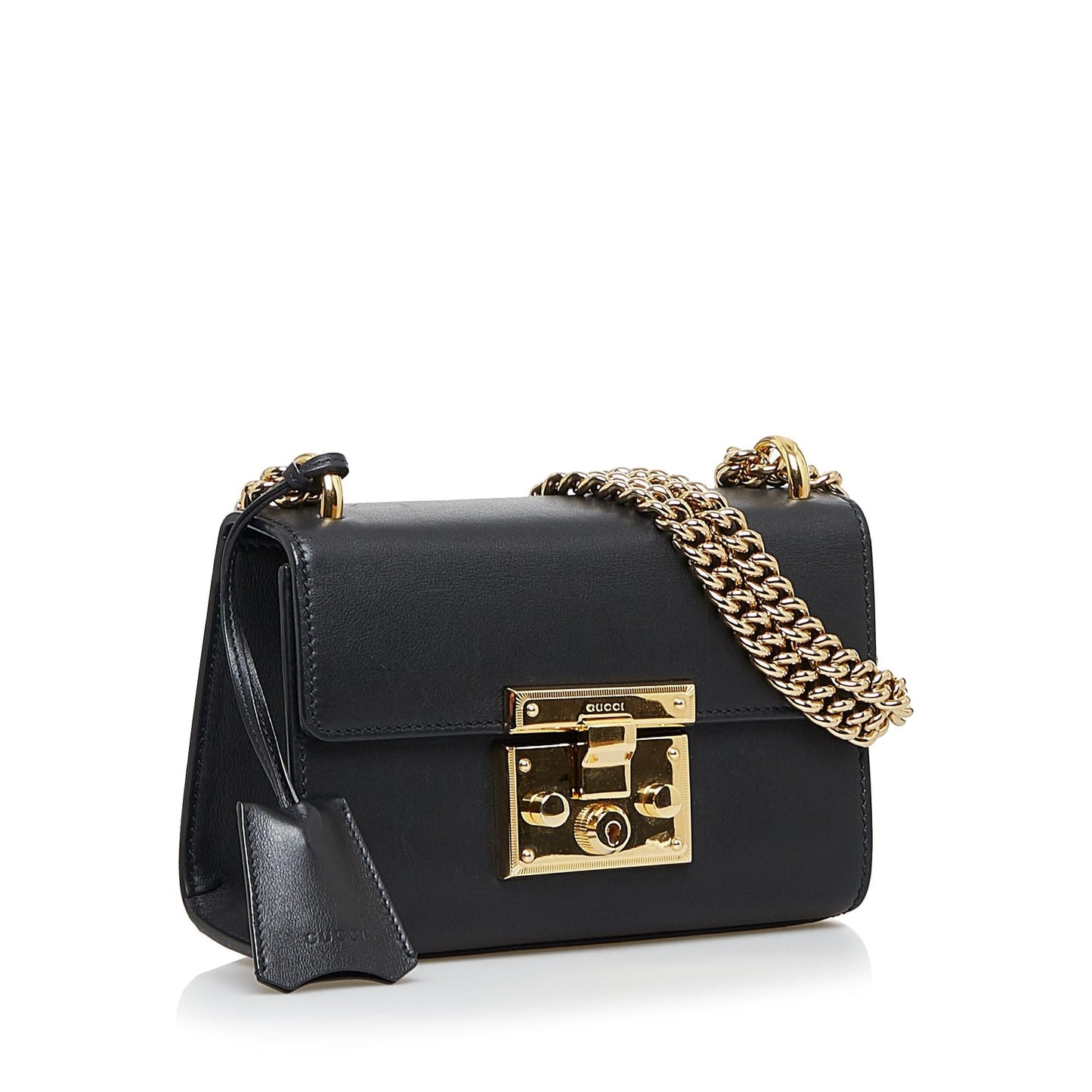 Gucci Padlock SHG-zPr367 Calf Black Small Shoulder Bag