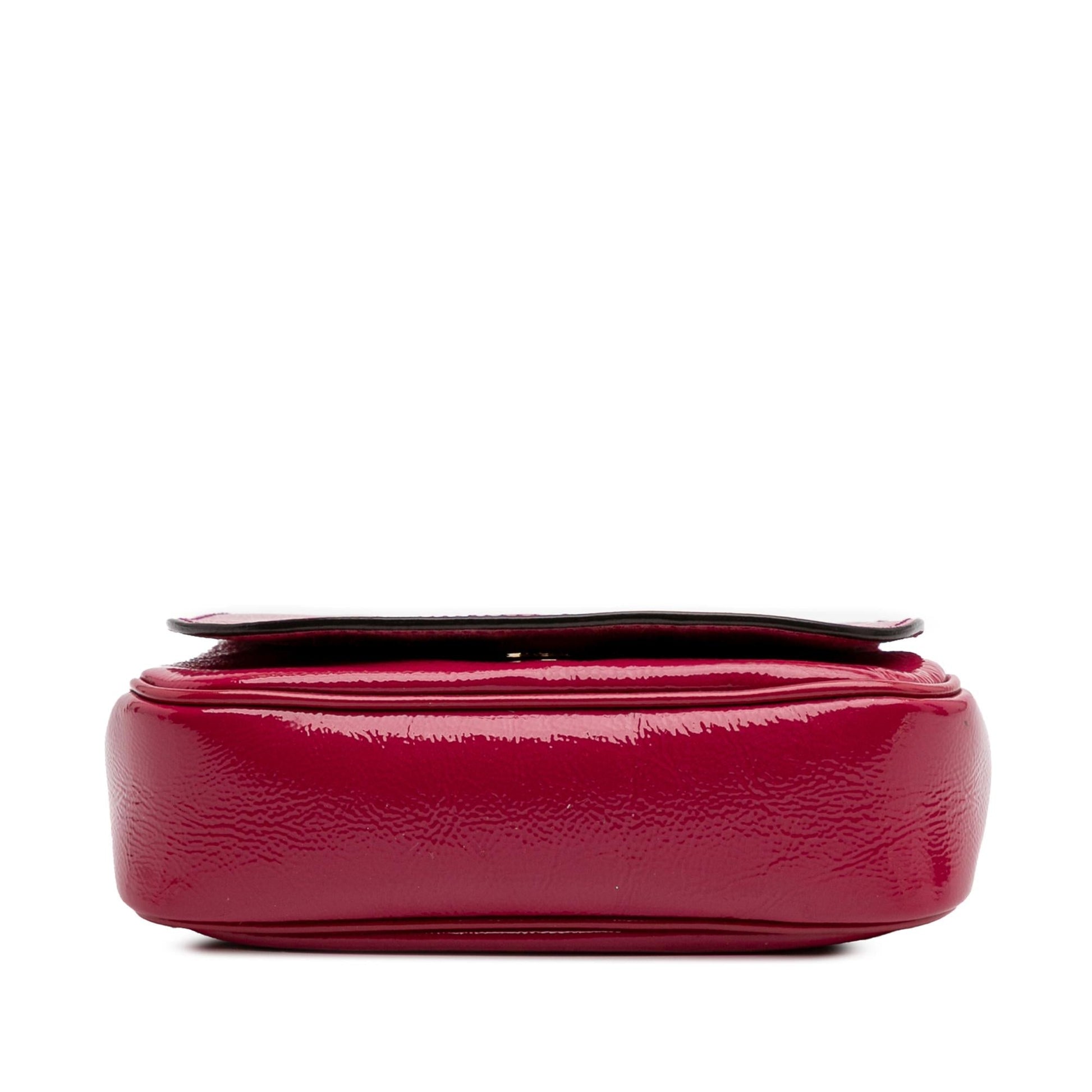 Gucci Soho Chain Flap Leather Patent Red Small Crossbody Bag Crossbody 1