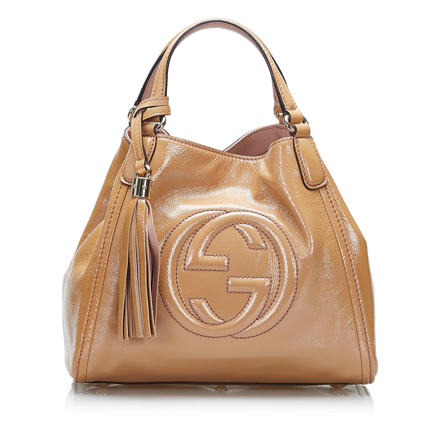Gucci Soho SHG-Sj16xT Leather Patent Brown Small Satchel Bag