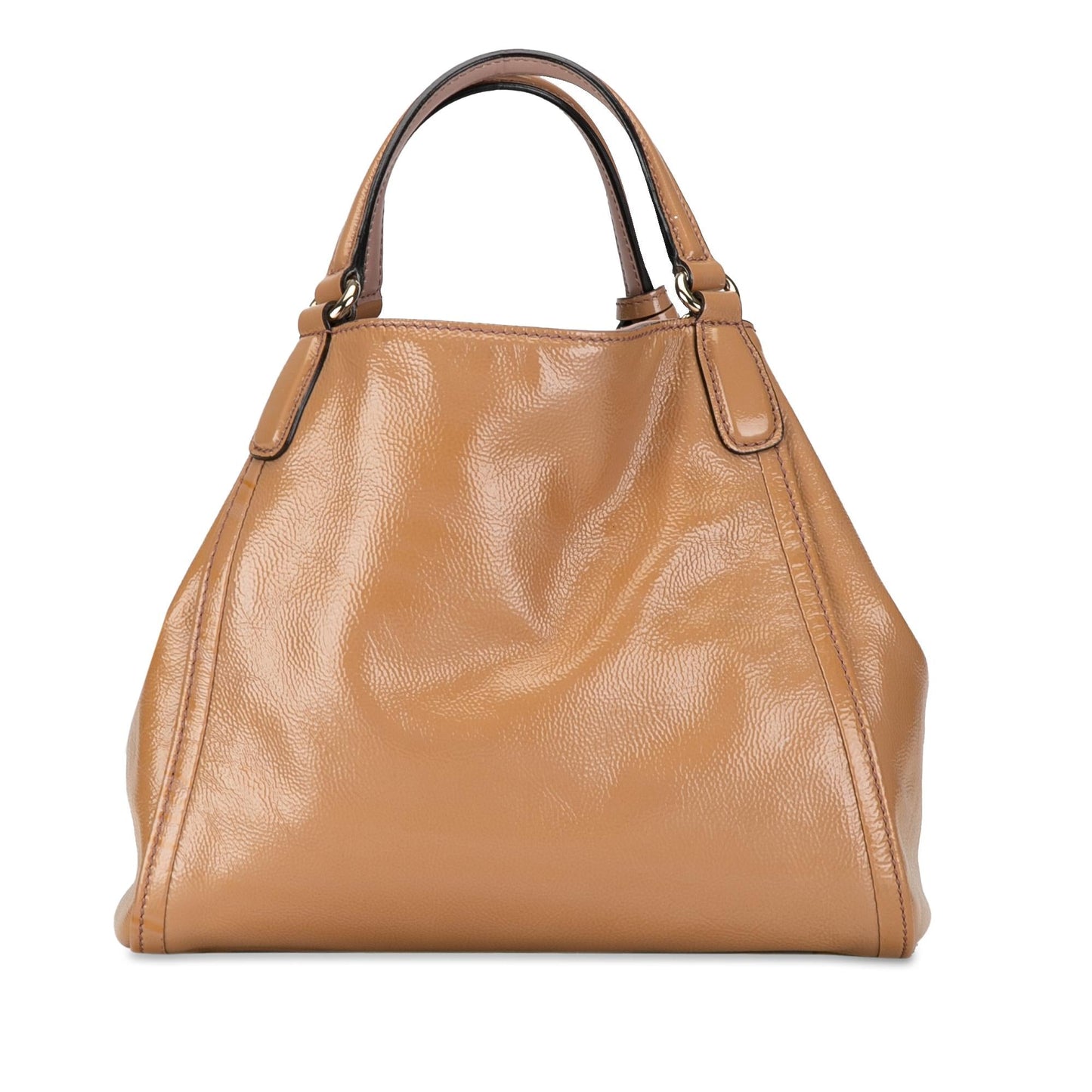 Gucci Soho SHG-XPGdq7 Leather Patent Brown Small Satchel Bag