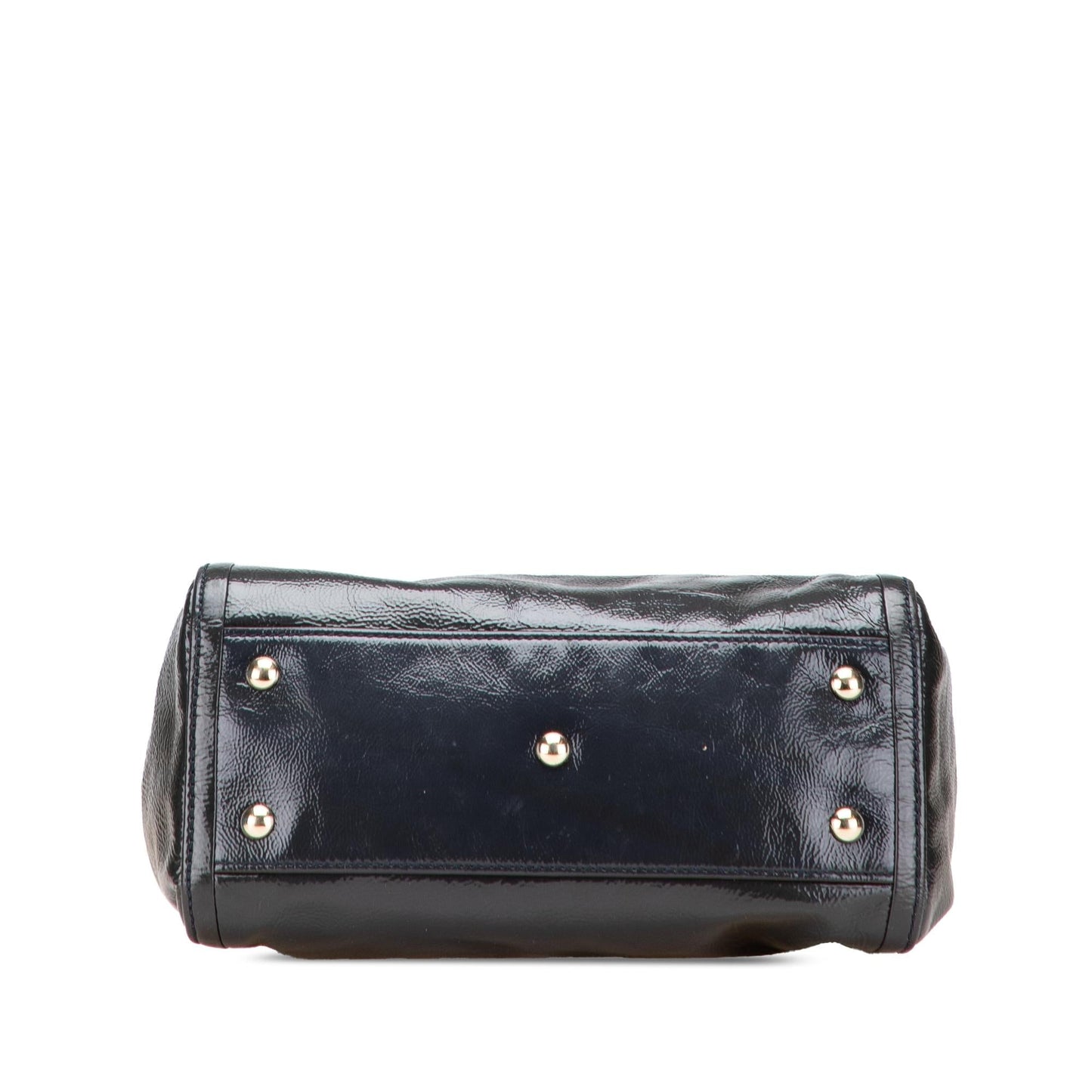 Gucci Soho Leather Patent Blue Small Satchel Bag