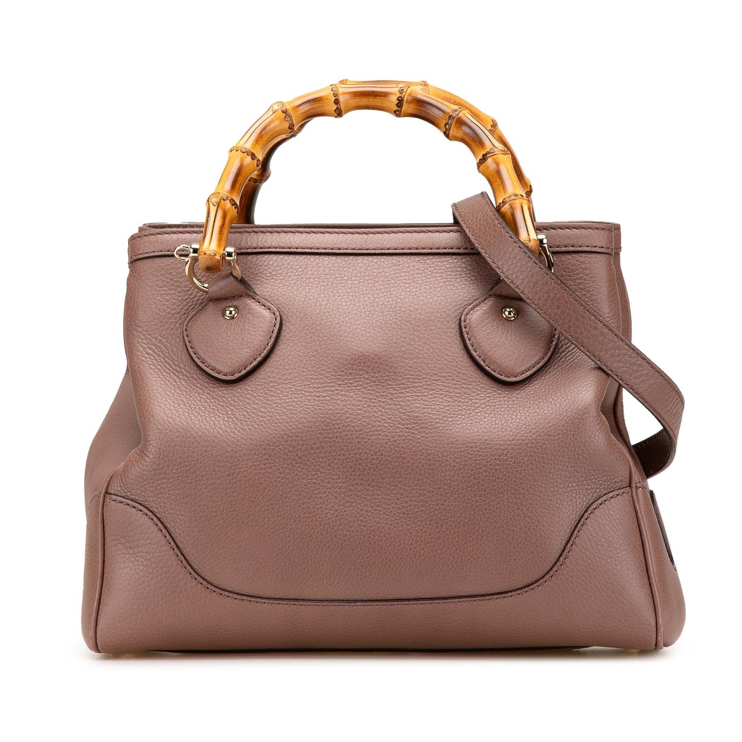 Gucci Pebbled Diana Bamboo Calfskin Small Top Handle Tote Bag