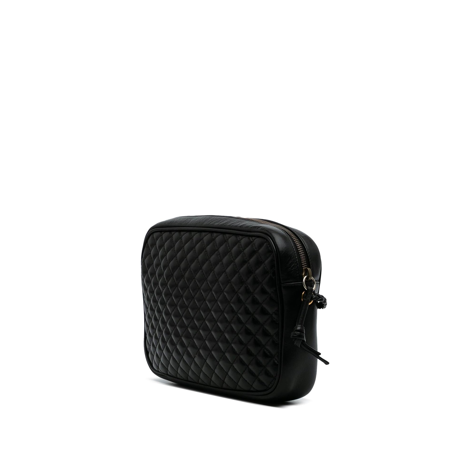 Gucci Web Trapuntata Quilted Leather Calf Black Crossbody Bag Crossbody 1
